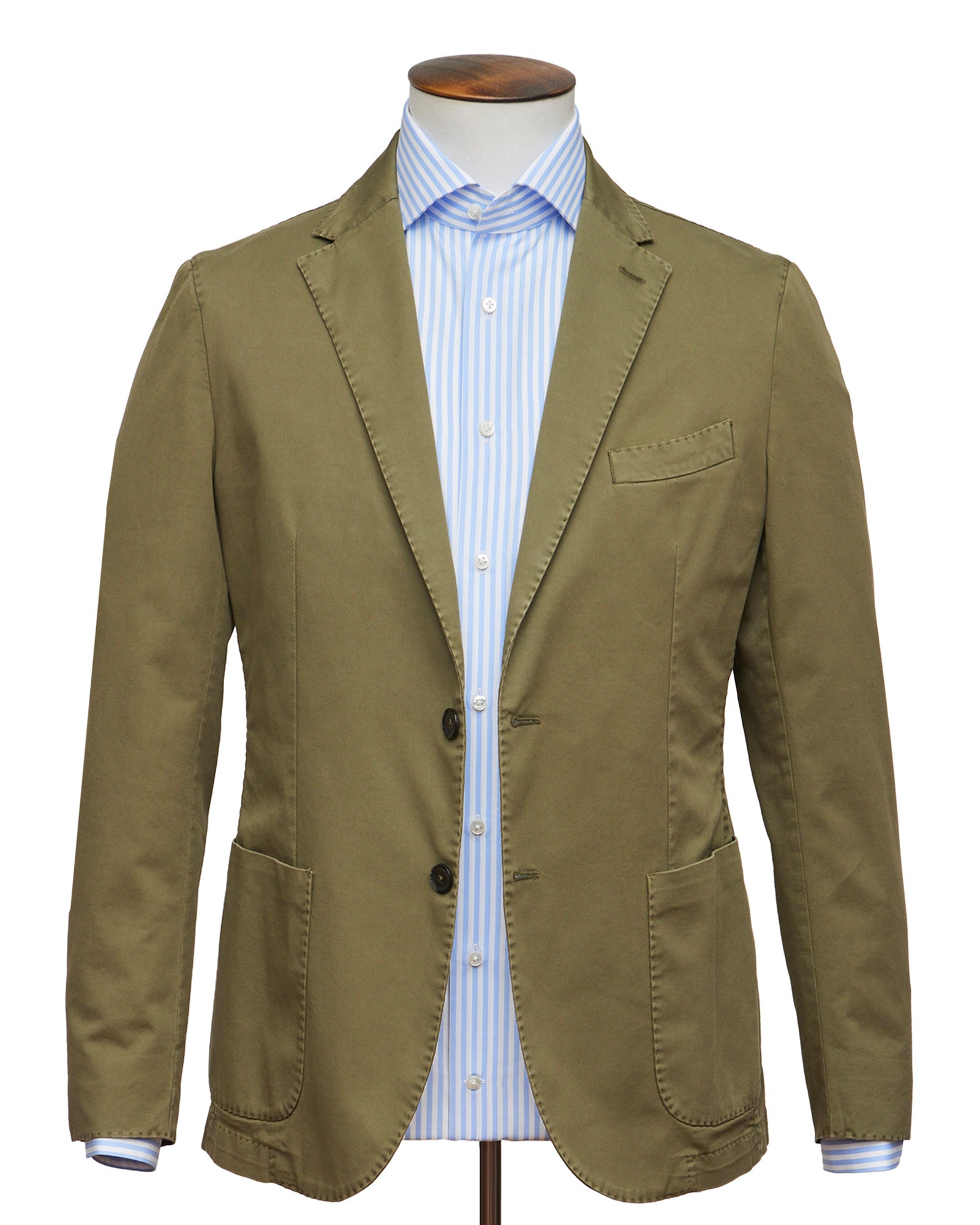 Olive Washed Cotton Suit - LUCKY LAST