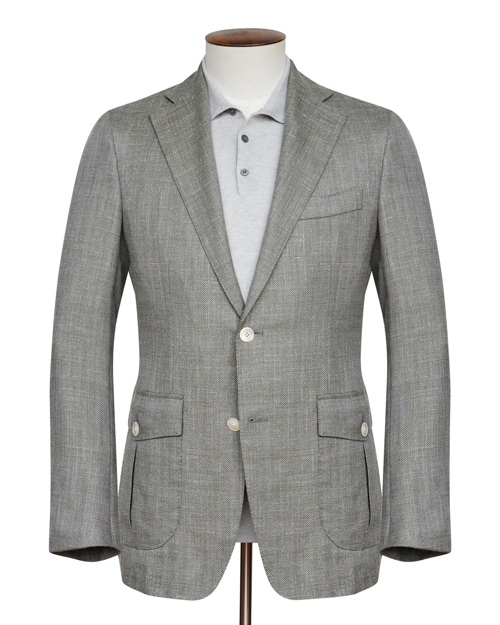 Medici Herringbone Blazer - Green LUCKY LAST