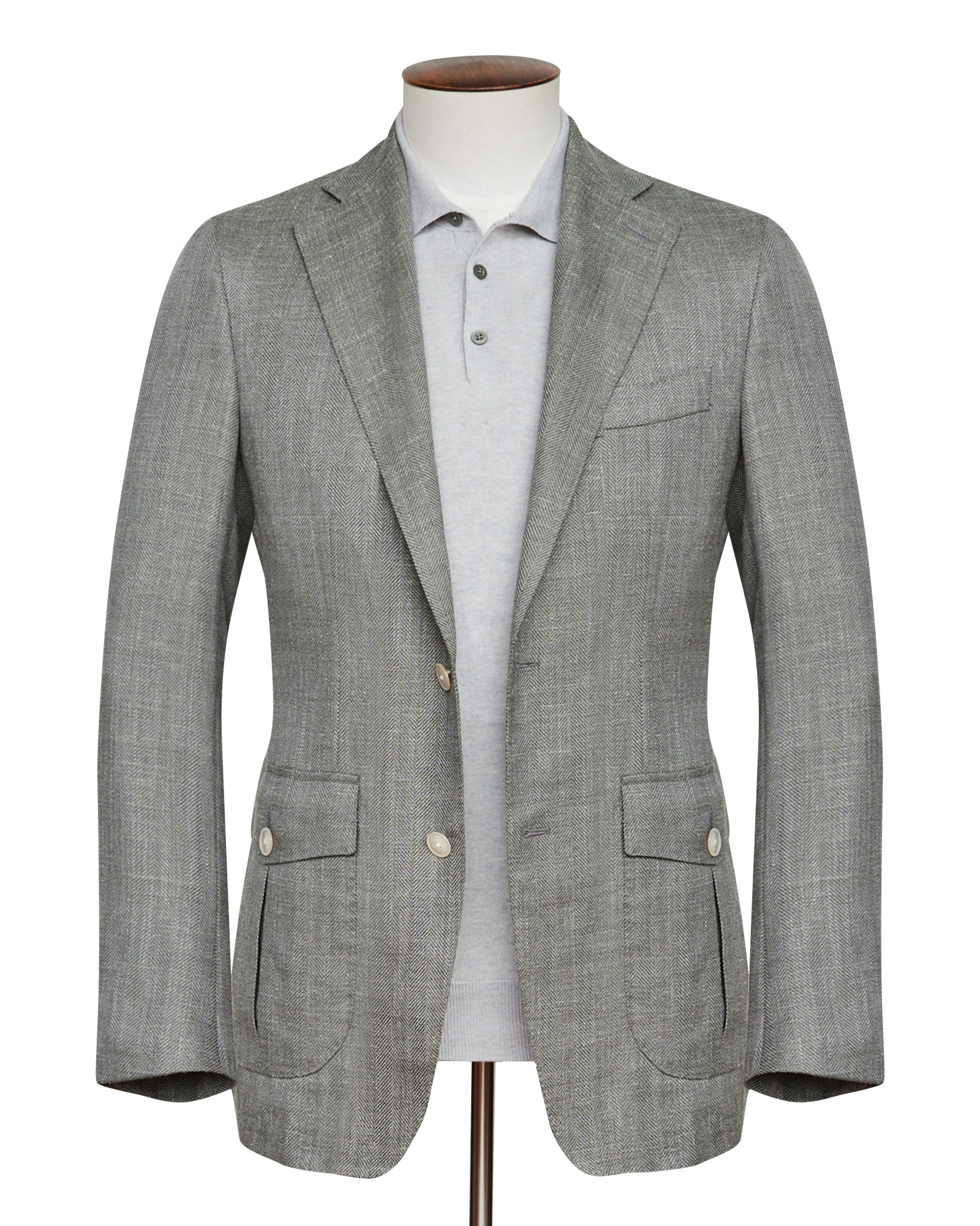Medici Herringbone Blazer - Green LUCKY LAST