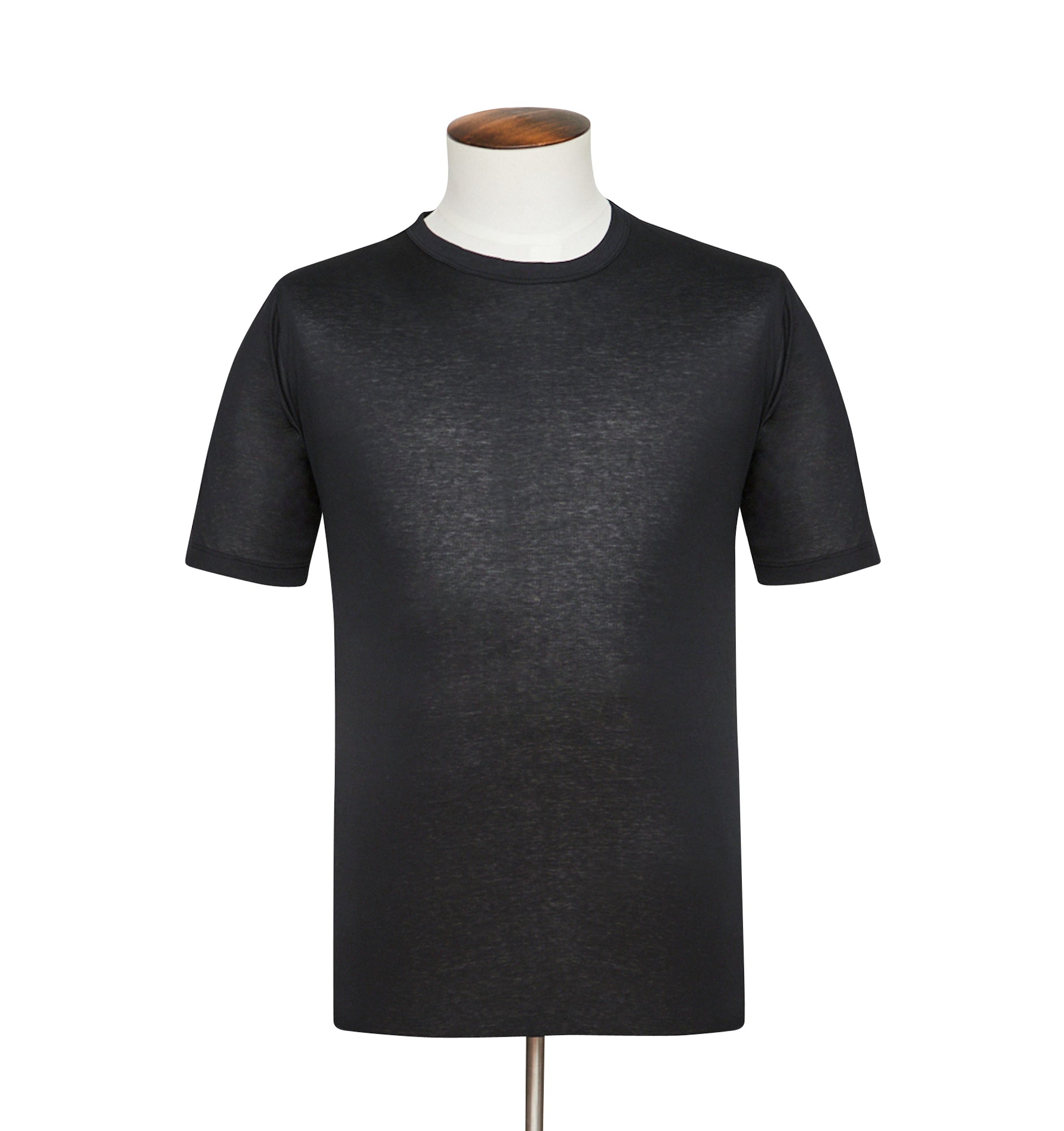 Black Fitted Cotton Tee - Production Sample