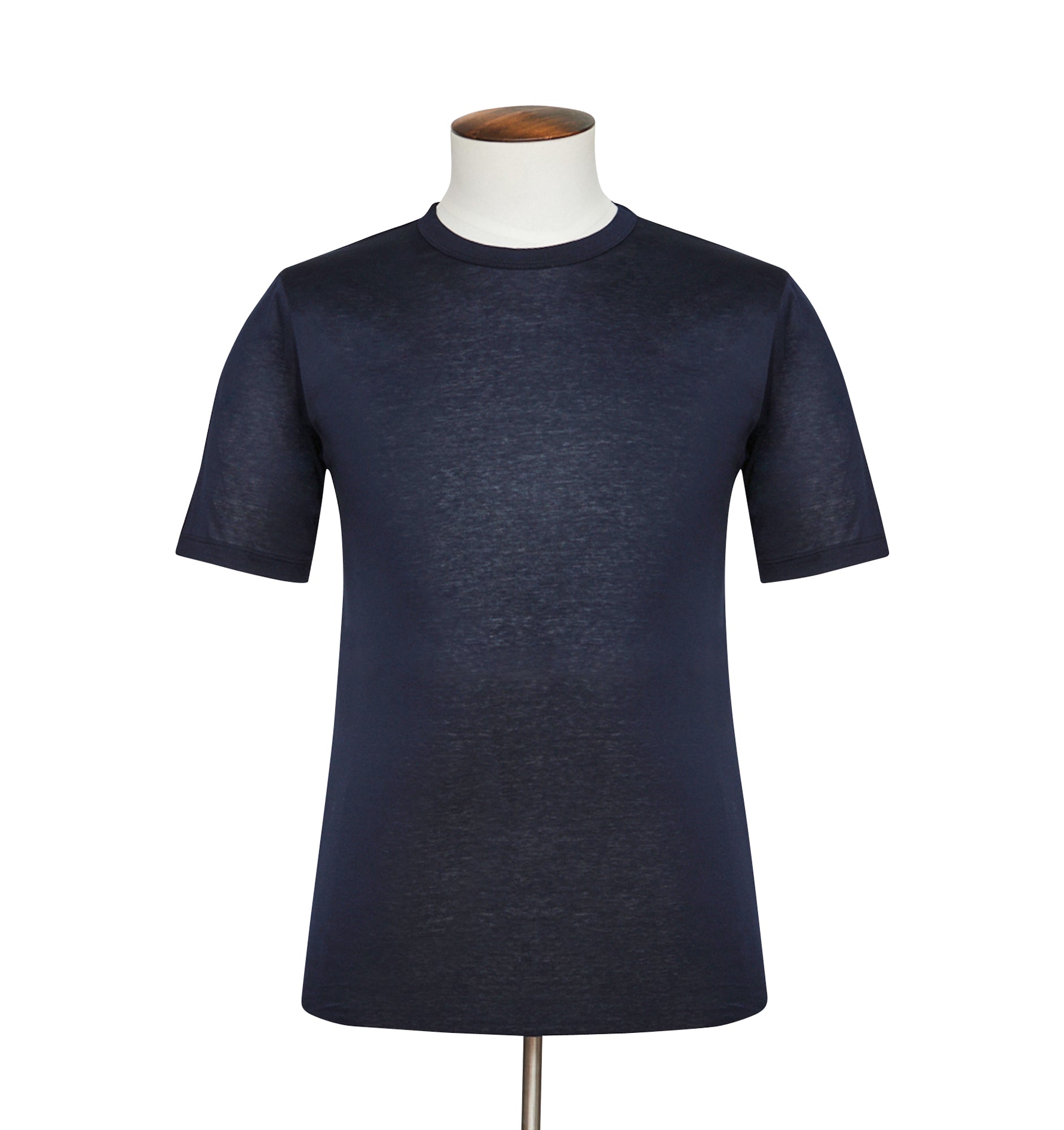 Bresciani Fitted Cotton Tee - Navy