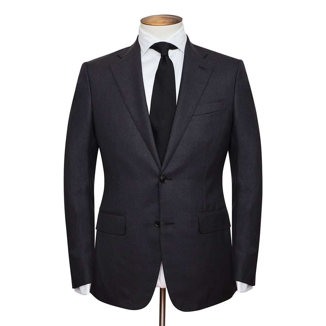 Single Breasted Serchio Suit - Charcoal Twill