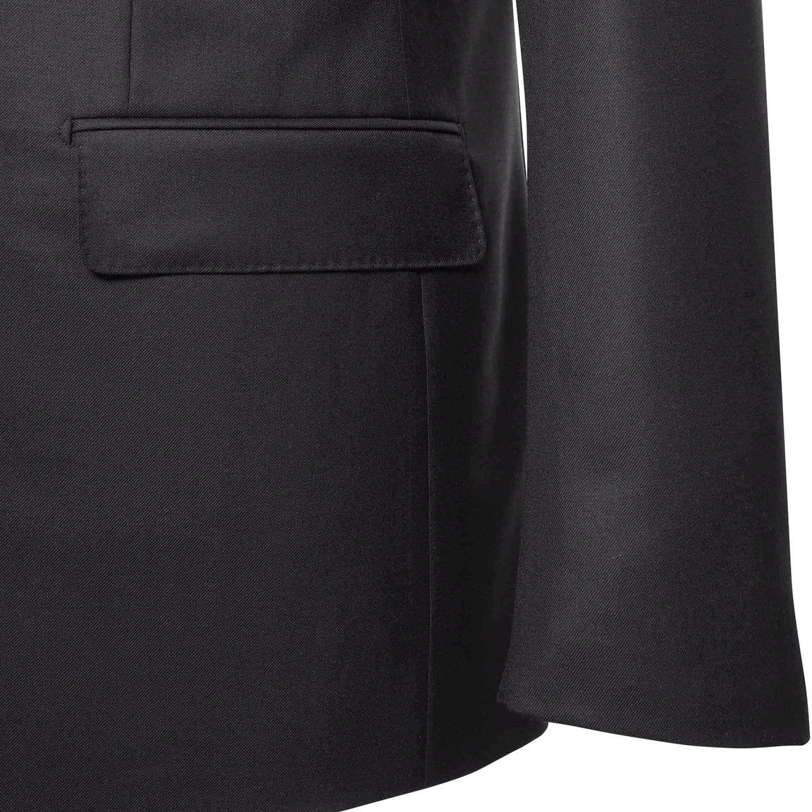 Charcoal Twill Single Breasted Blazer - LUCKY LAST