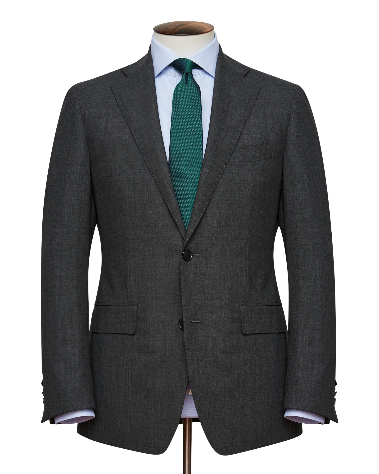 Cutaway Collar Shirt - Light Blue Dobby