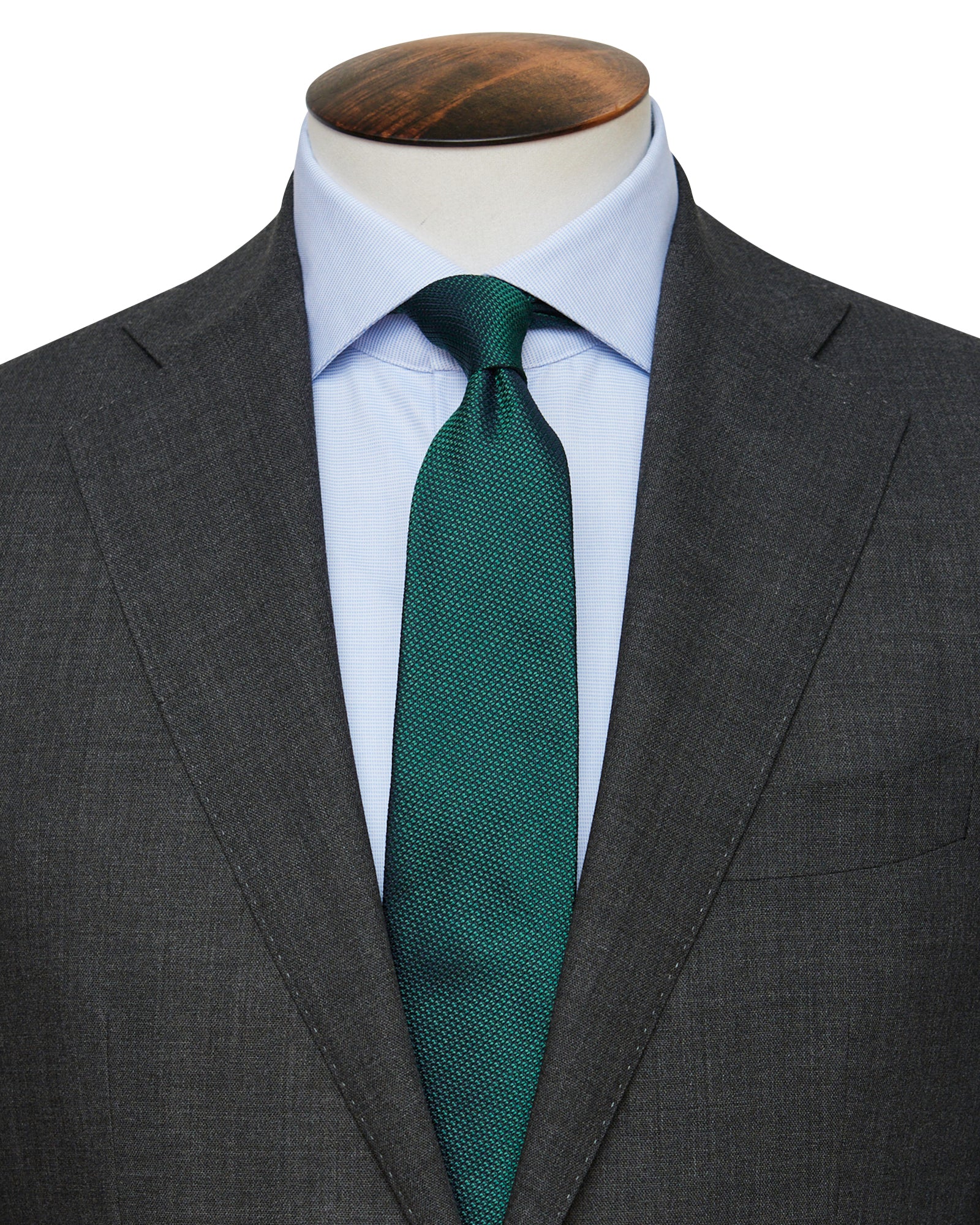 Cutaway Collar Shirt - Light Blue Dobby