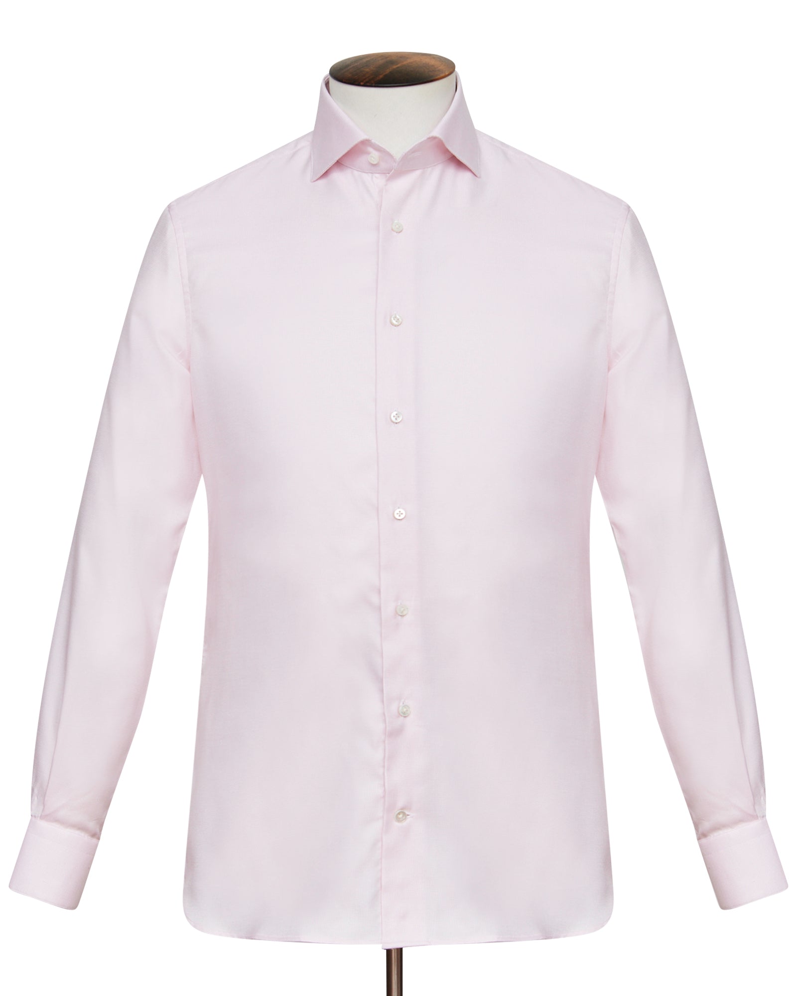 Cutaway Collar Shirt - Light Pink Dobby