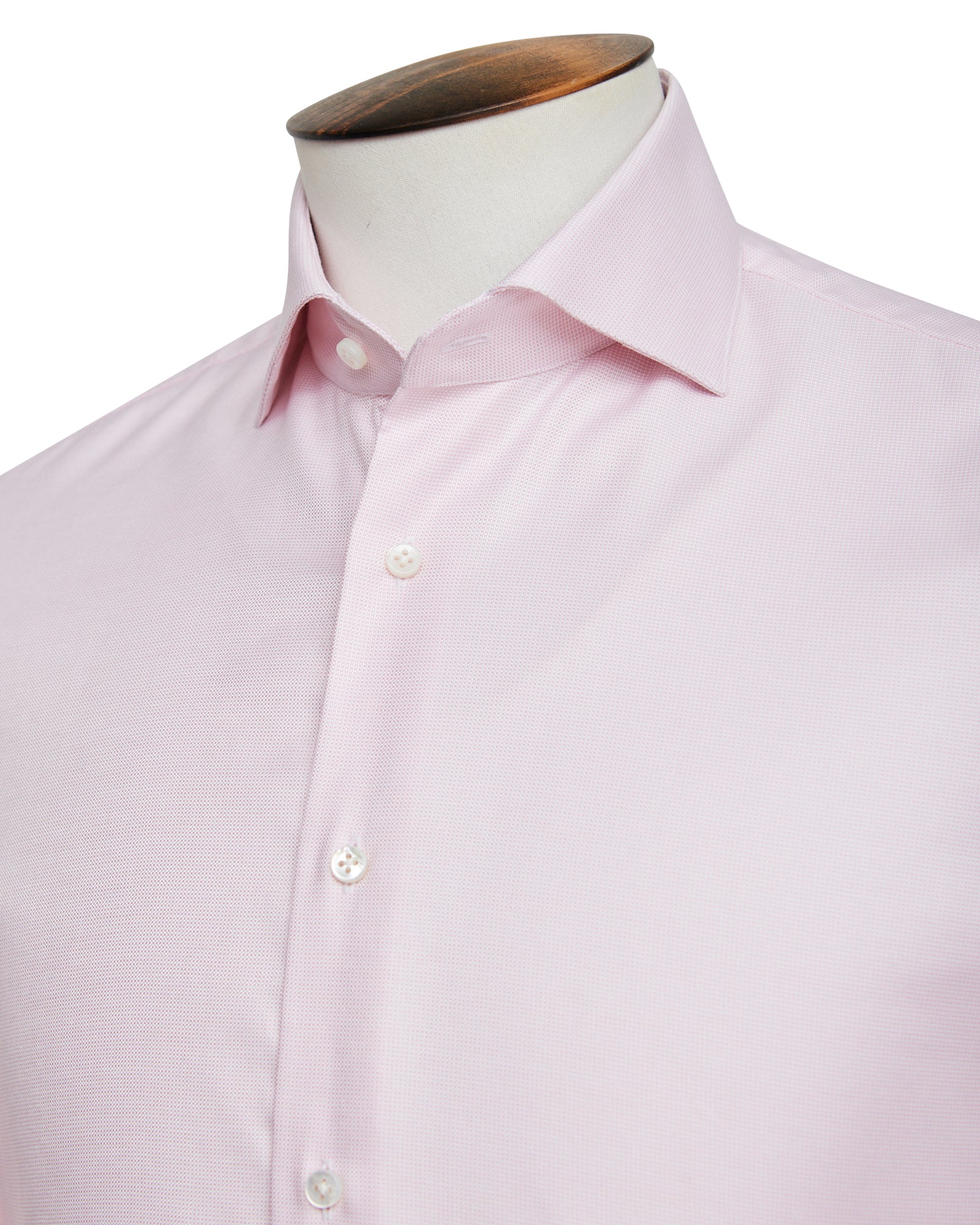 Cutaway Collar Shirt - Light Pink Dobby
