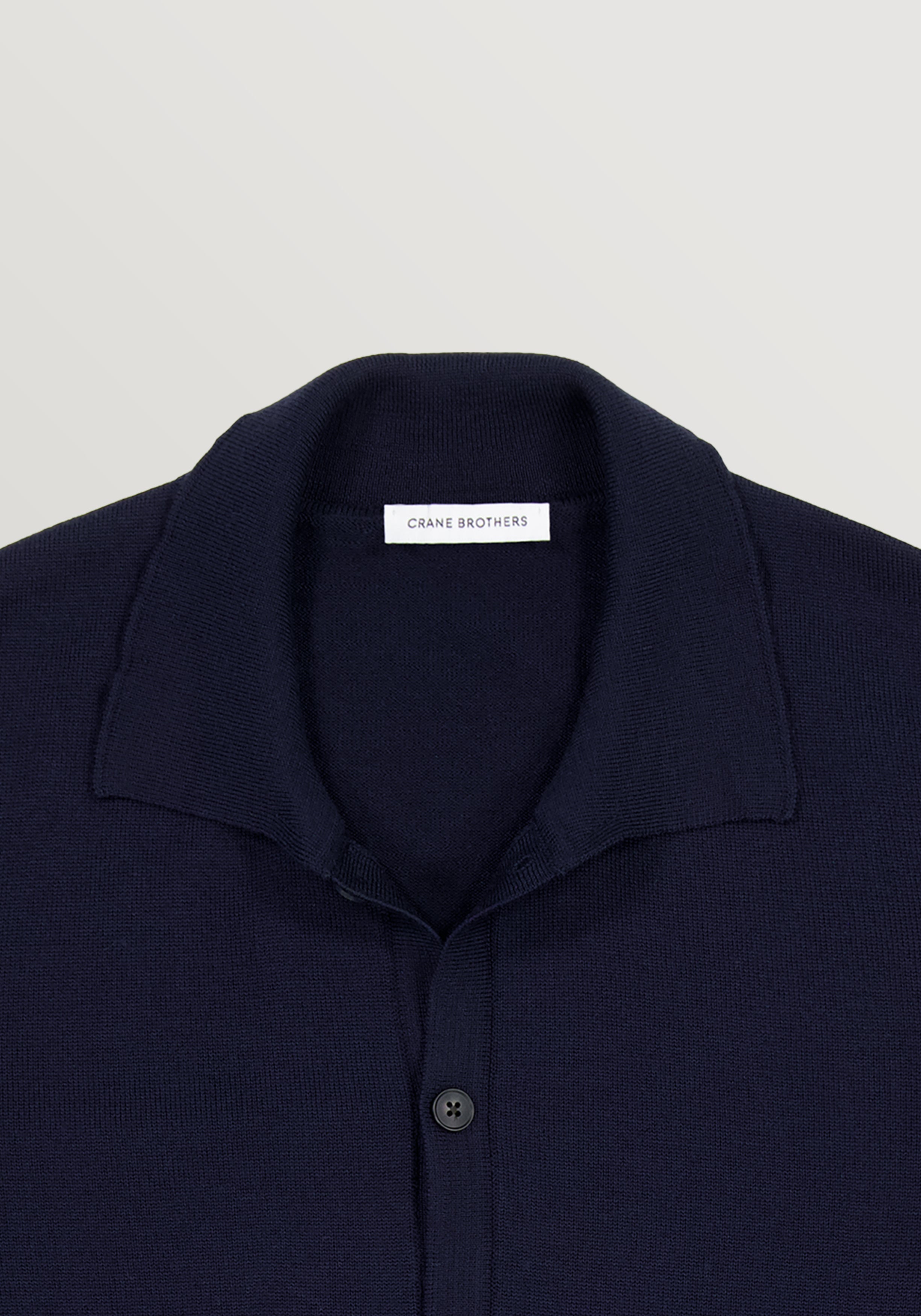 2 Ply Merino Collared Cardigan - Midnight Blue
