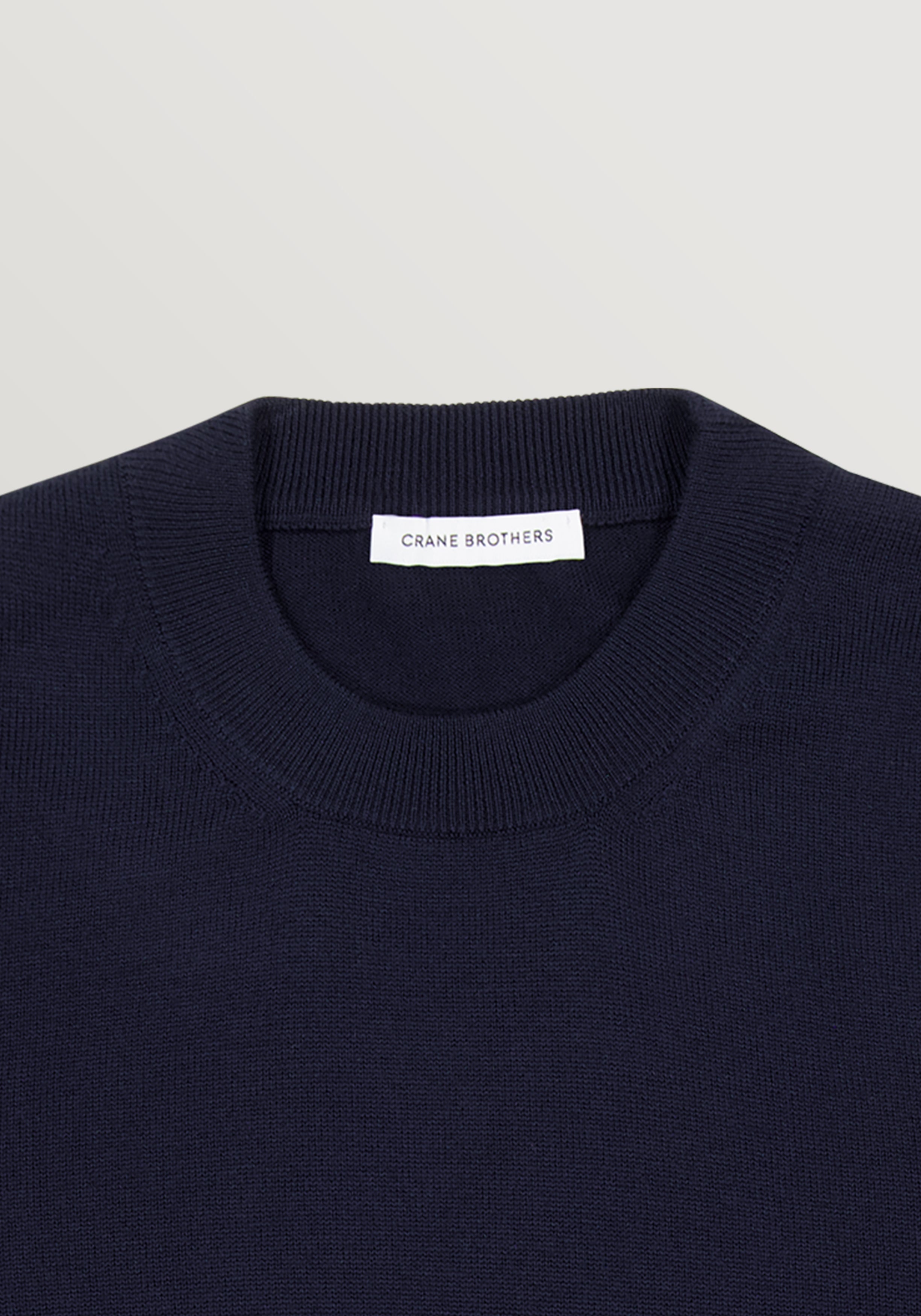 2 Ply Merino Crew Neck Sweater - Midnight Blue