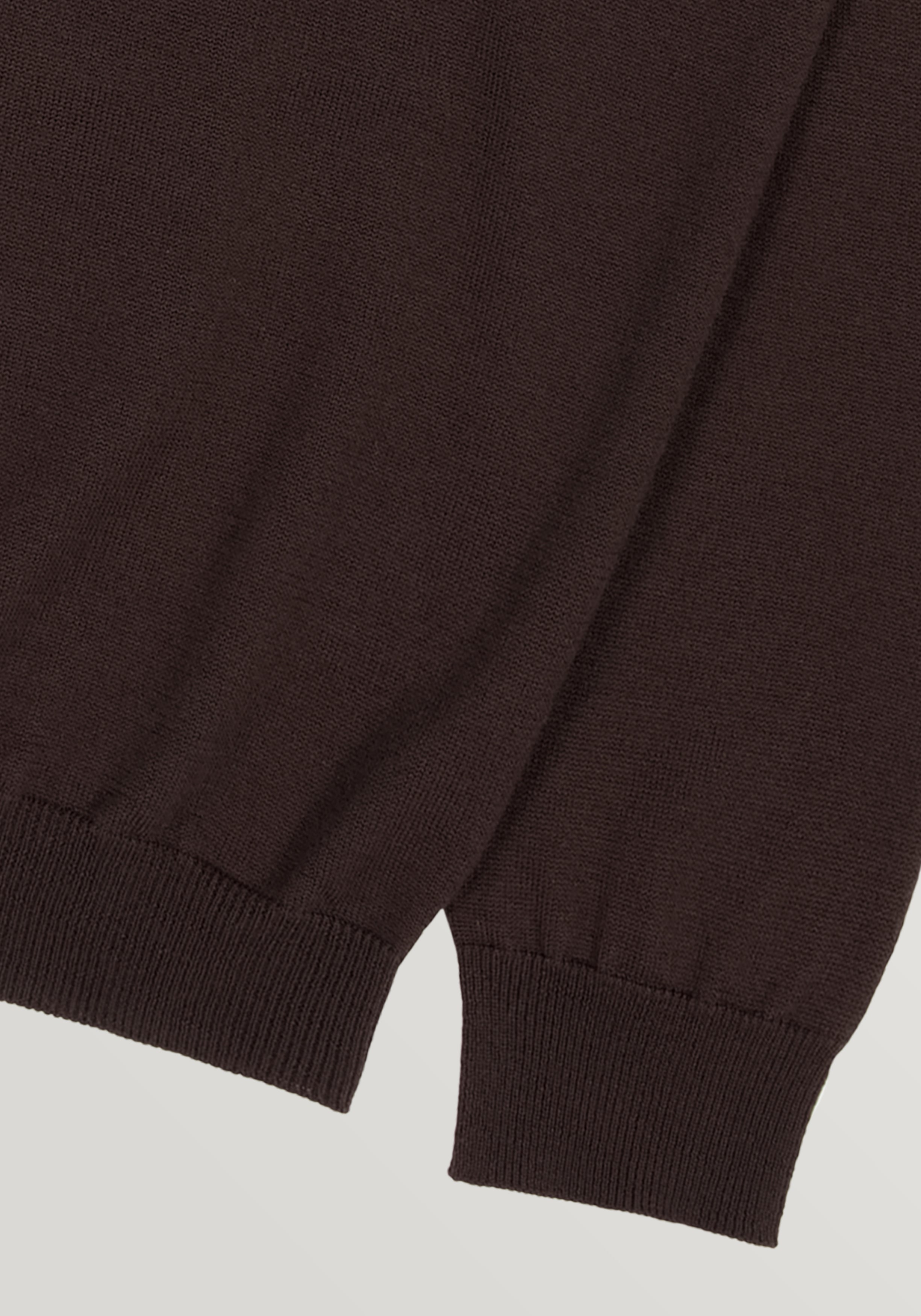 2 Ply Merino Polo - Dark Brown