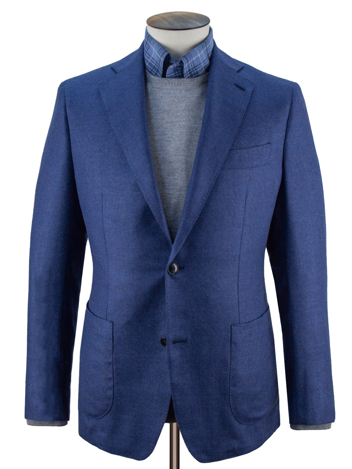 Adria Blazer Silk & Wool Basketweave - Indigo