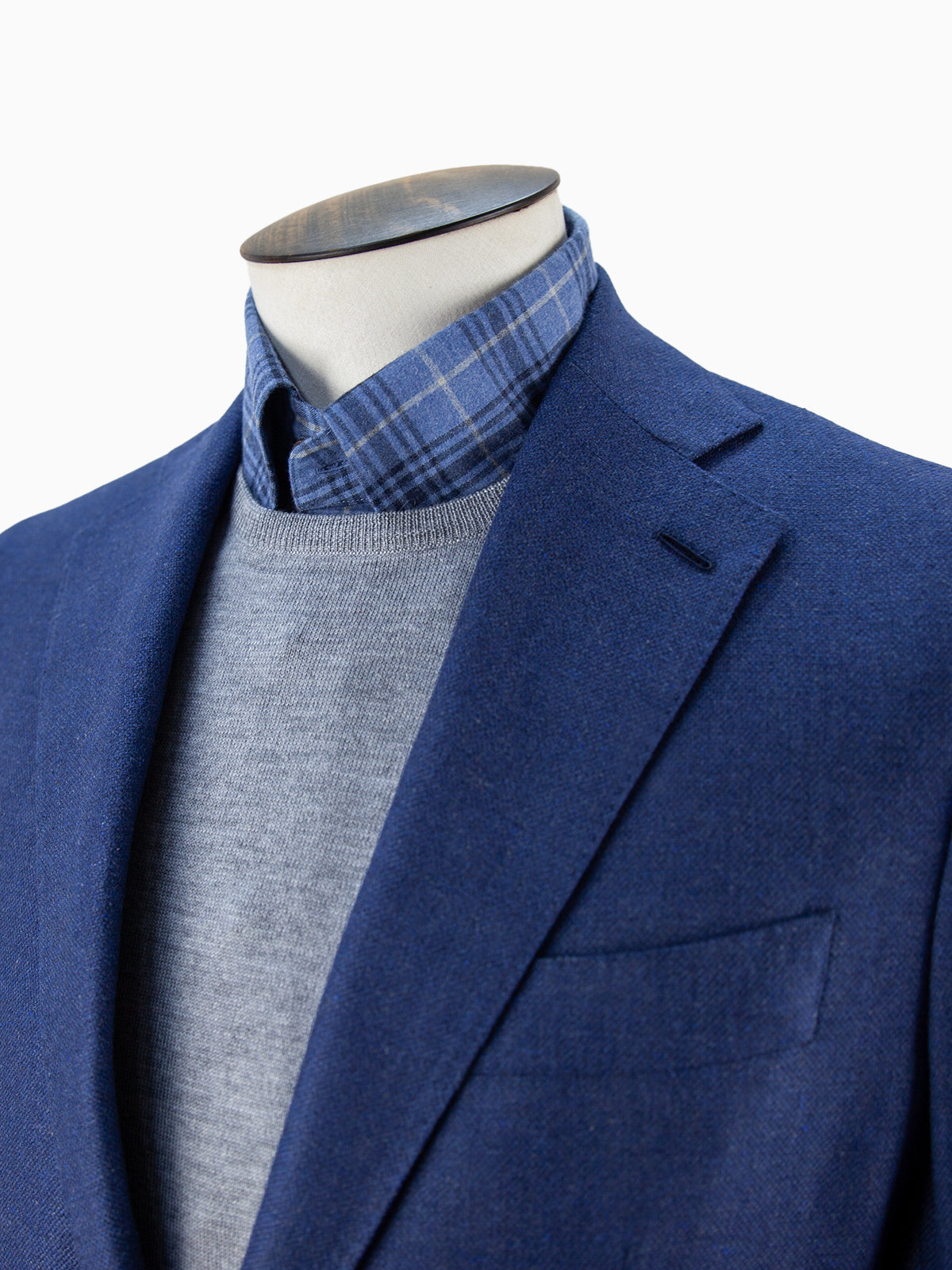 Adria Blazer Silk & Wool Basketweave - Indigo