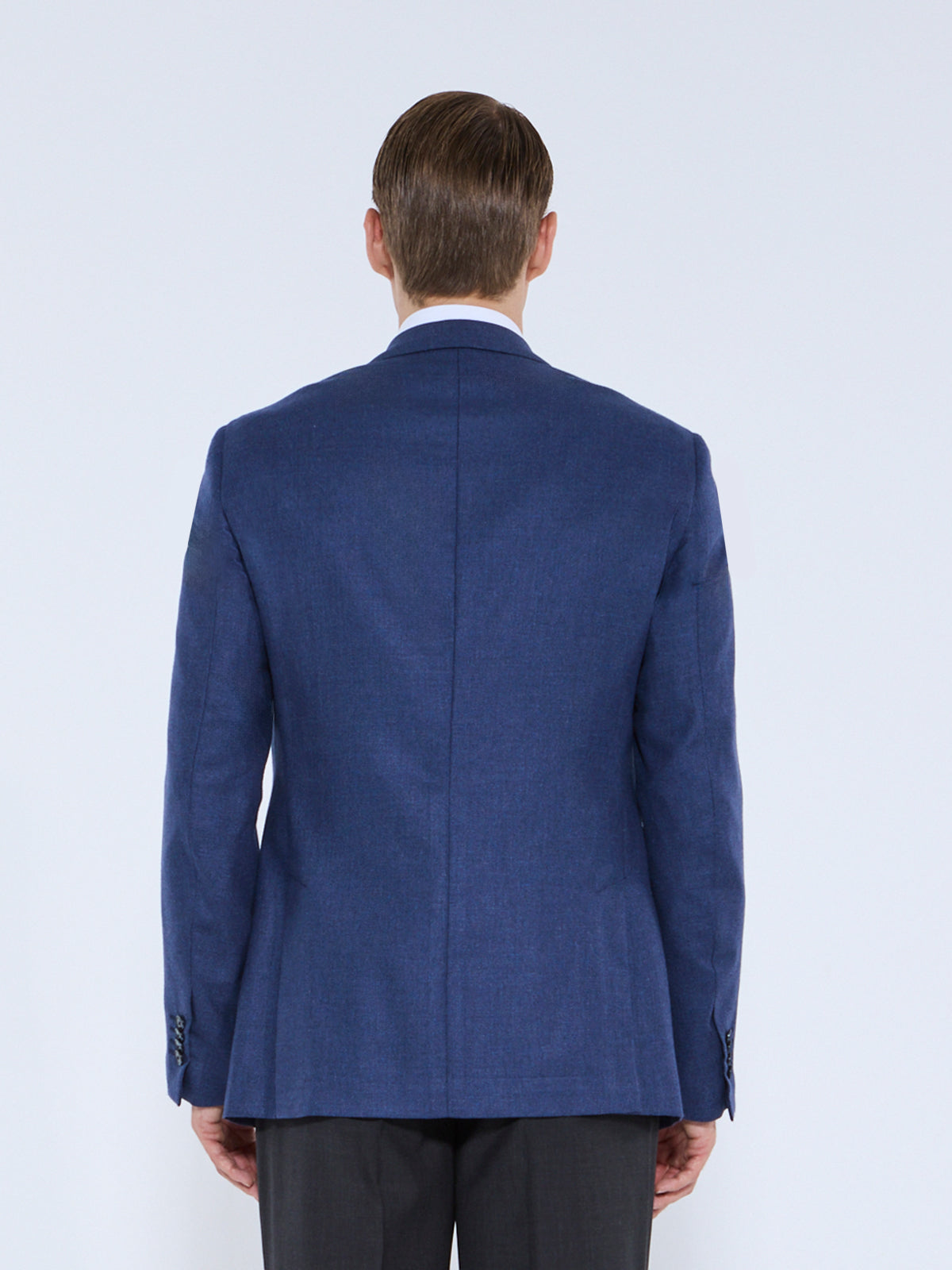 Adria Blazer Silk & Wool Basketweave - Indigo