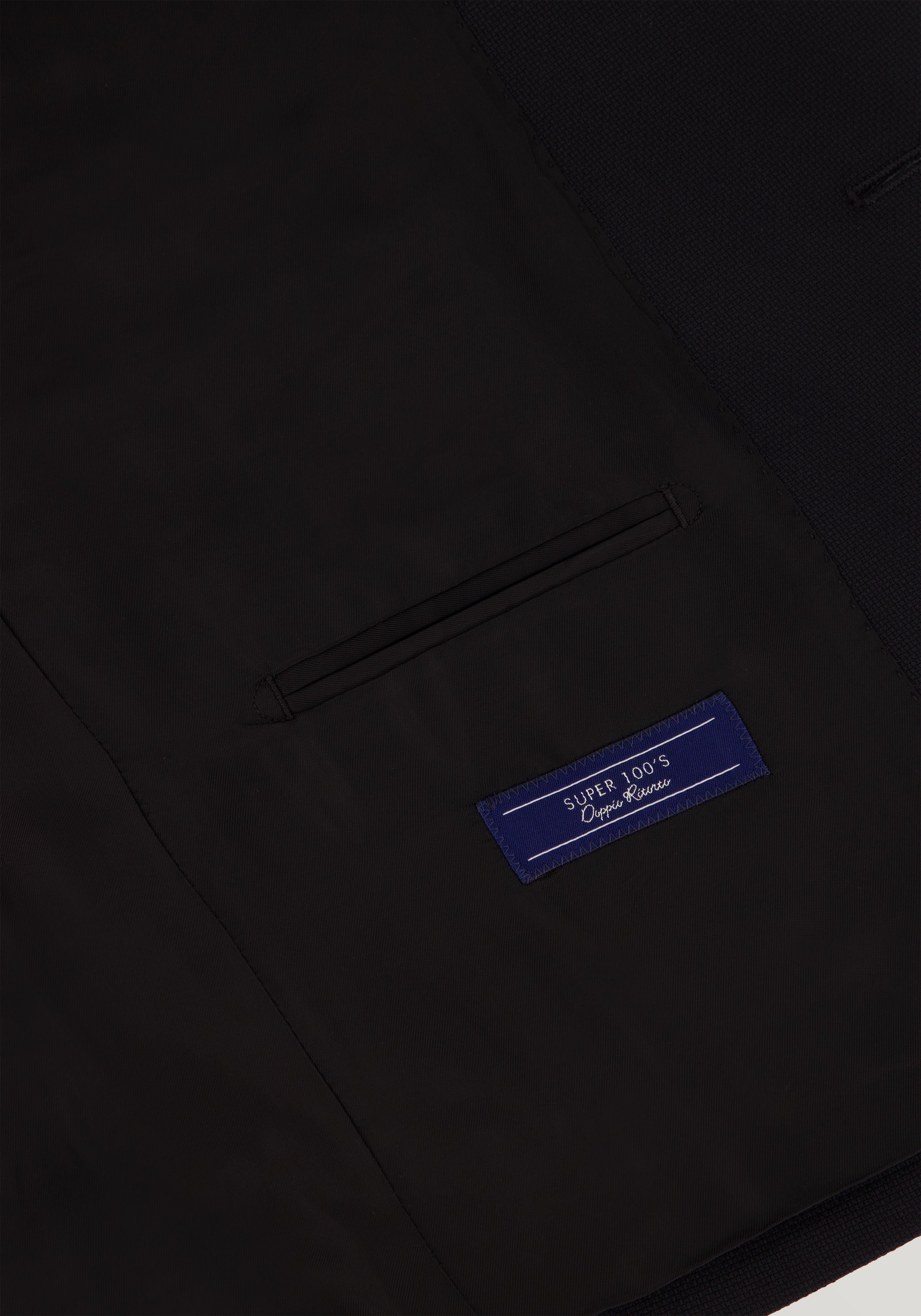 Aldwych Wool Micro Design Blazer - Black