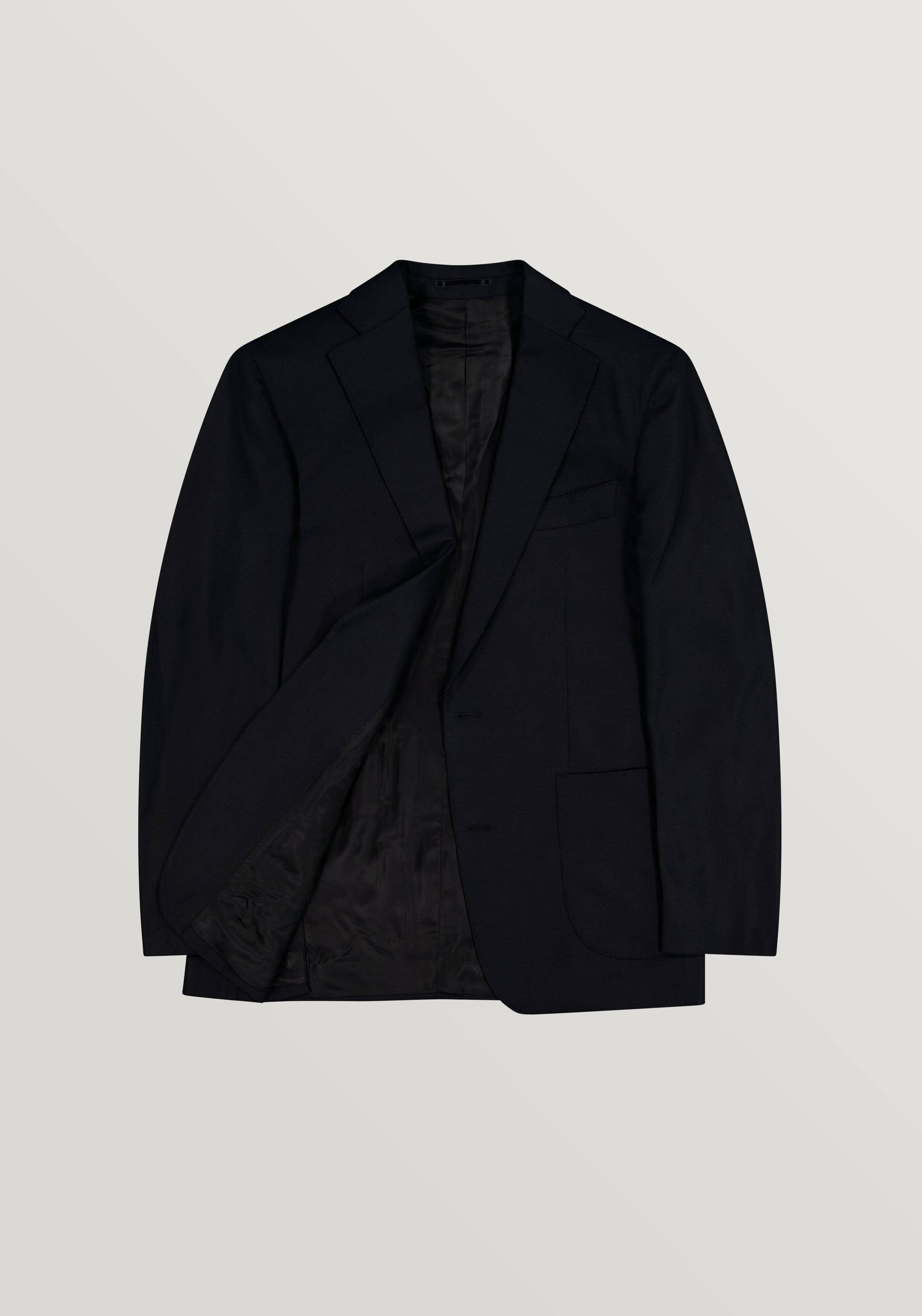Aldwych Wool Micro Design Blazer - Black
