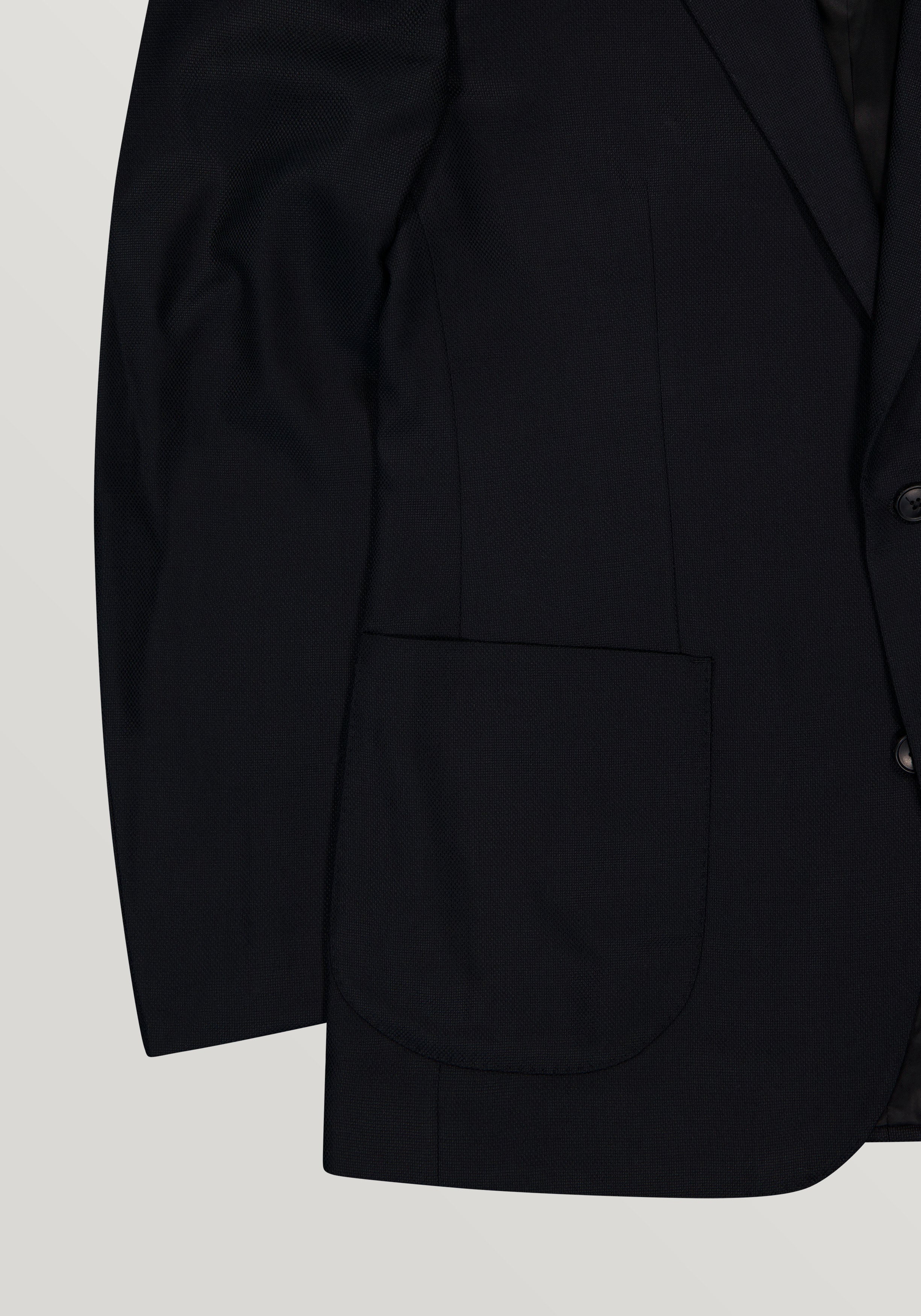 Aldwych Wool Micro Design Blazer - Black
