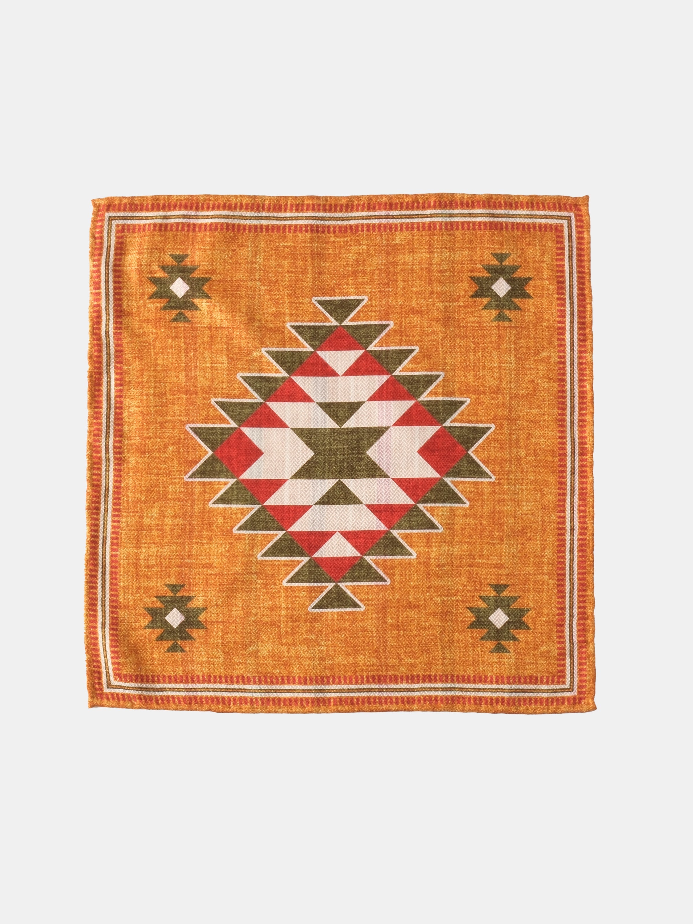 Claw Motif Silk Pochette - Amber & Green