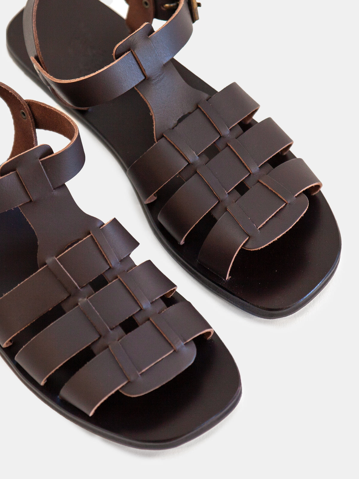 Ancient Greek Sandals Ektoras Leather Sandal - Brown
