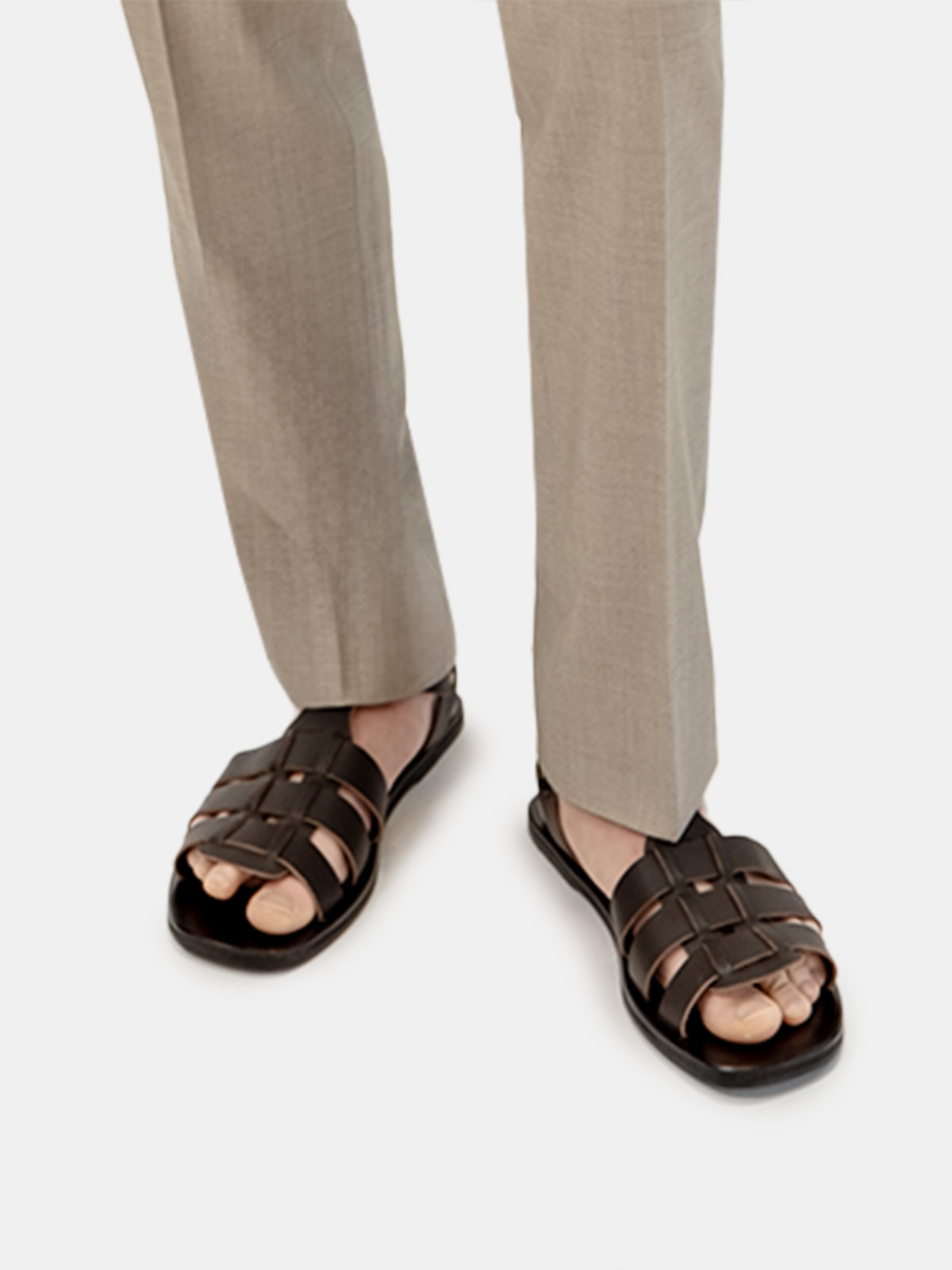 Ancient Greek Sandals Ektoras Leather Sandal - Brown