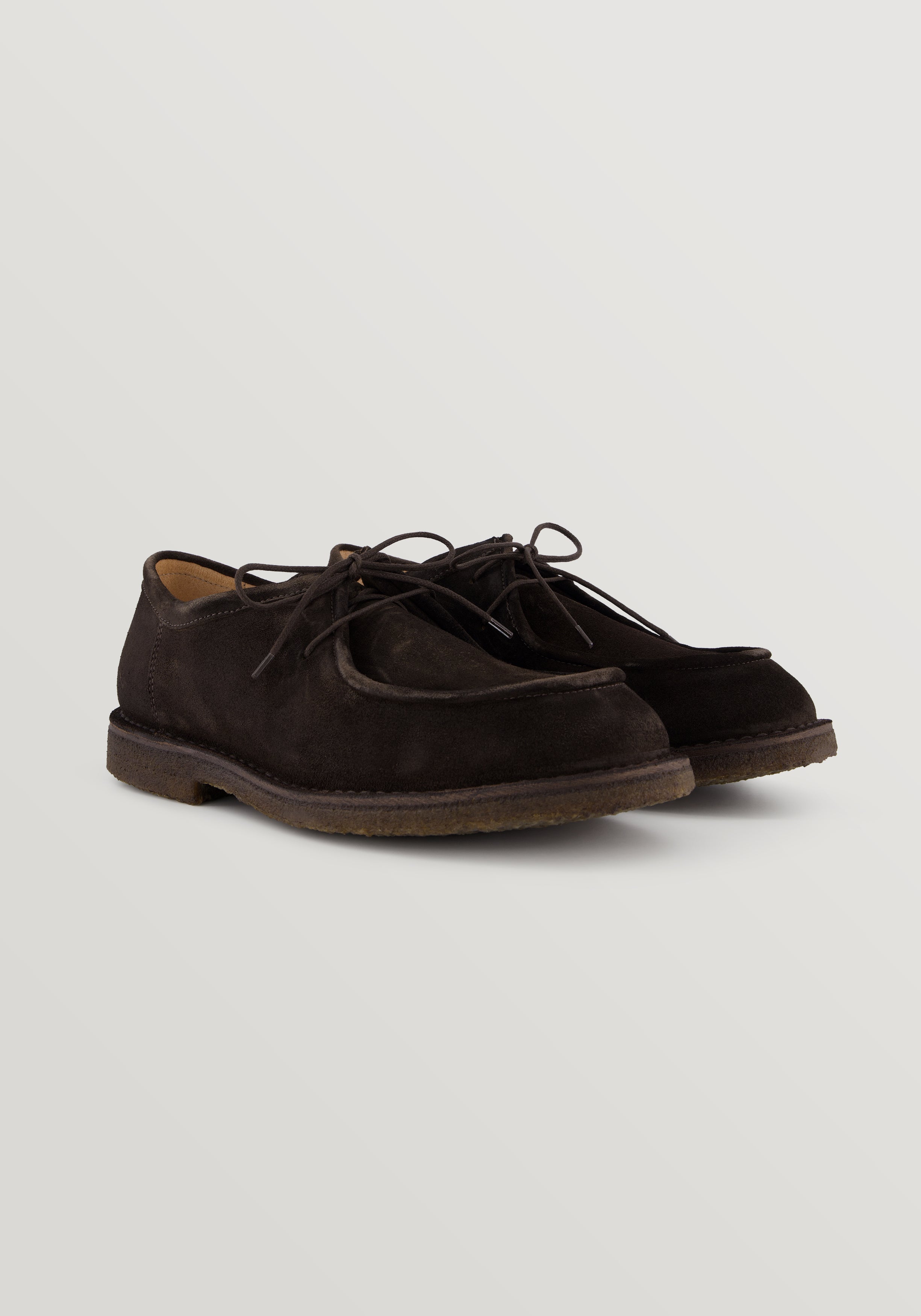 Artflex Suede Moc Toe Derby - Chestnut