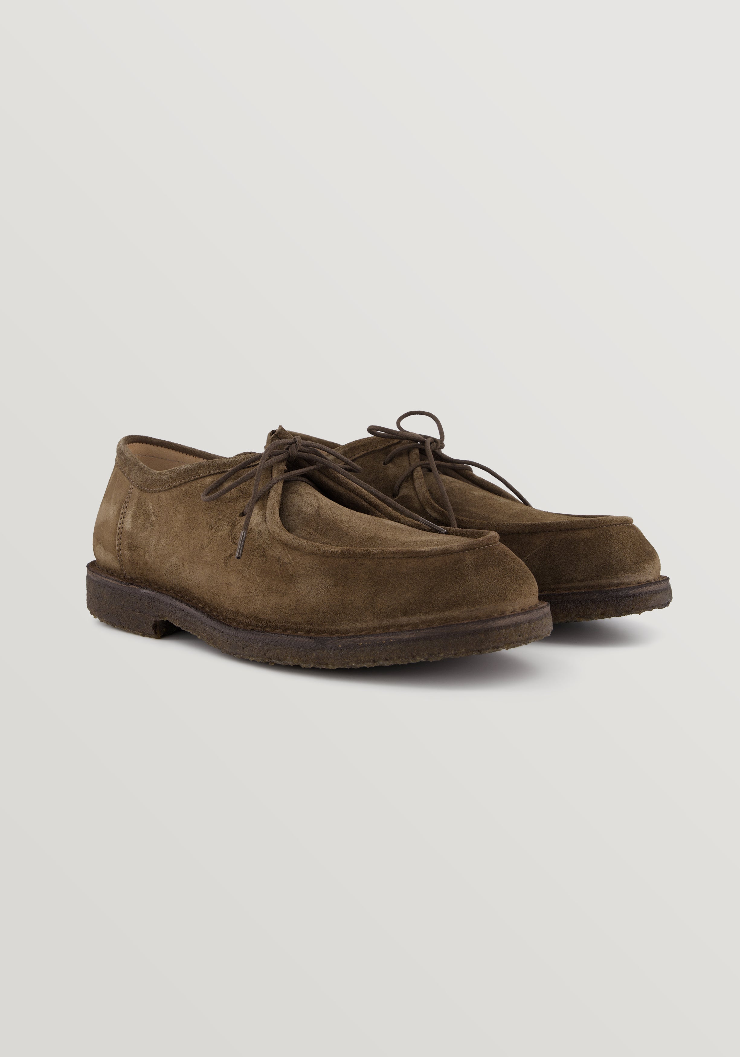 Artflex Suede Moc Toe Derby - Khaki