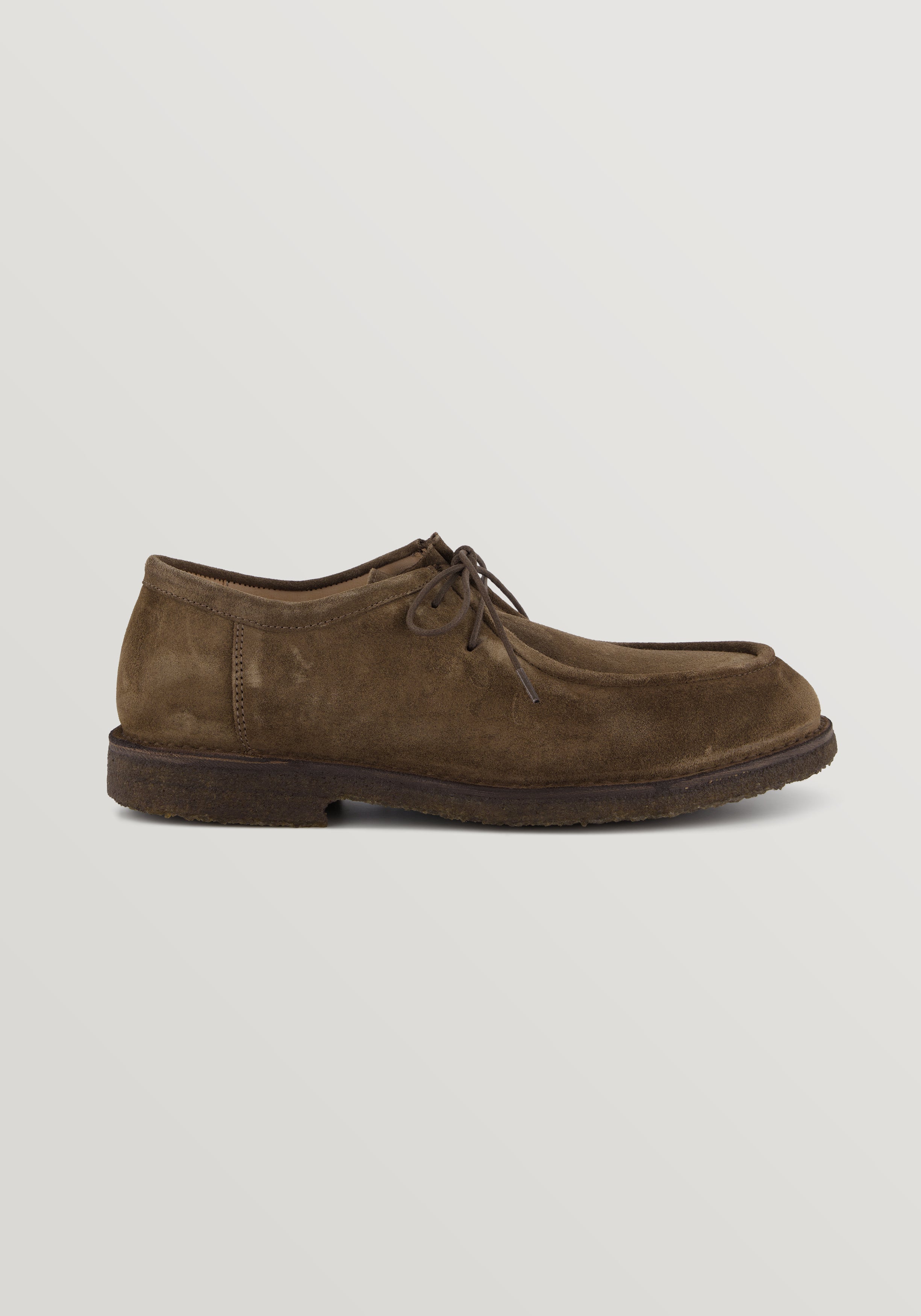 Artflex Suede Moc Toe Derby - Khaki