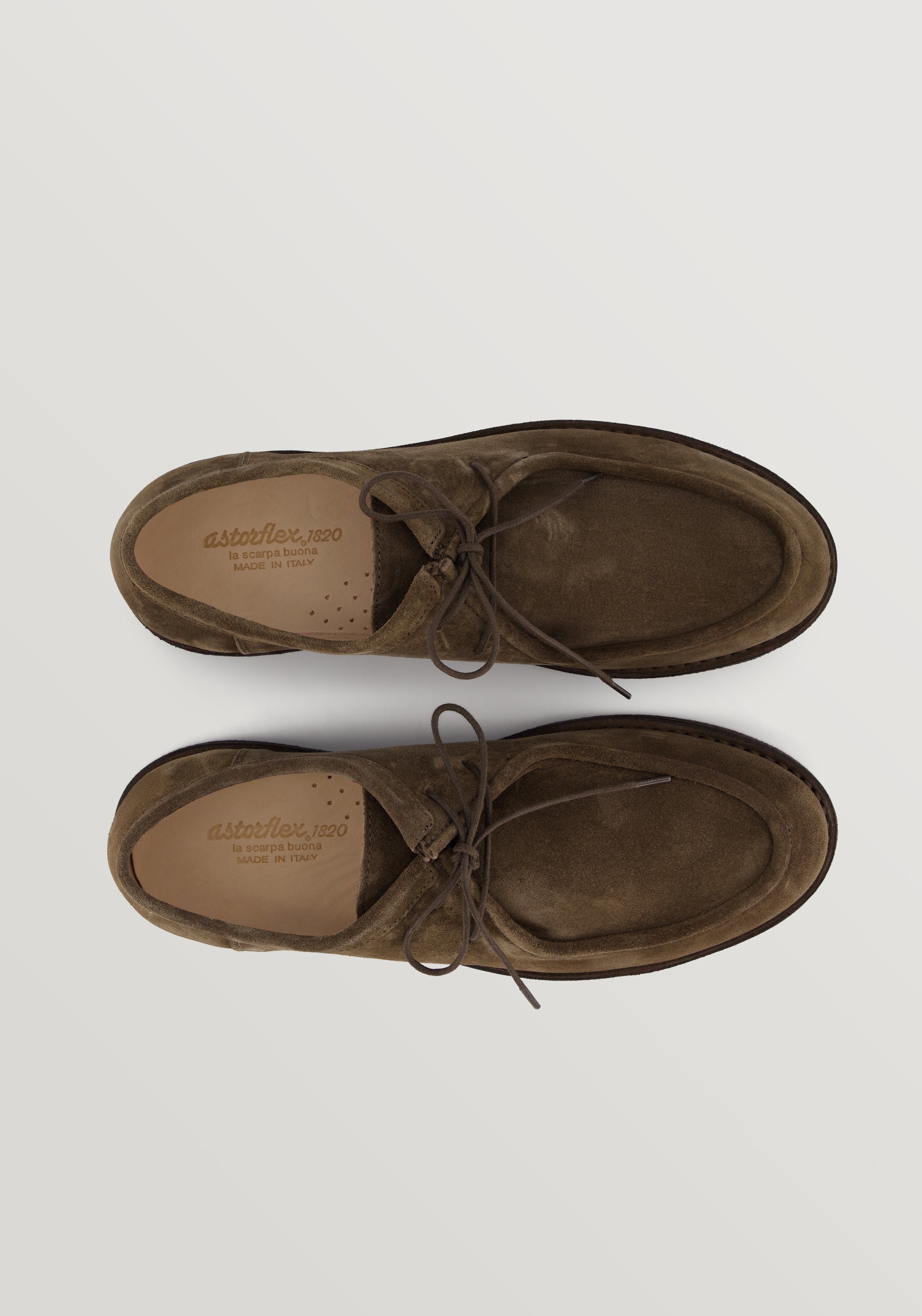 Artflex Suede Moc Toe Derby - Khaki