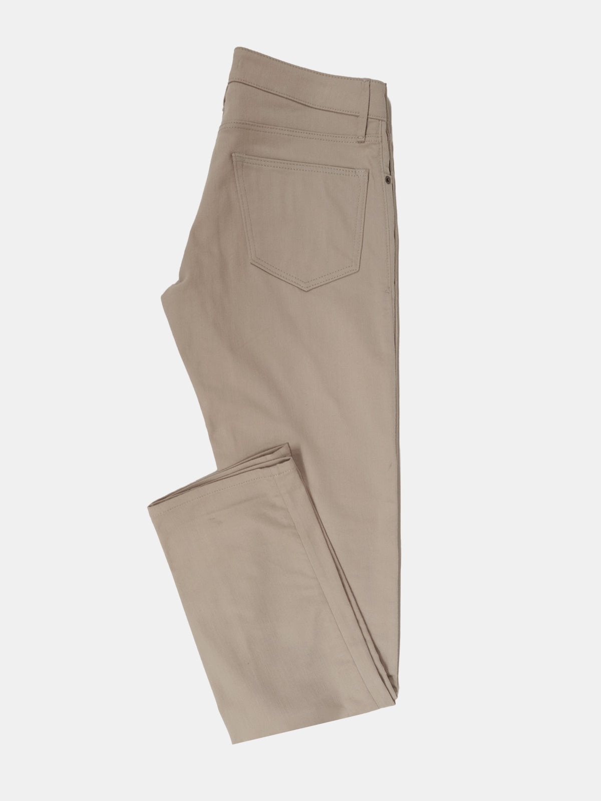 Stretch Cotton Twill Five Pocket Pant - Production Sample - Beige Lucky Last