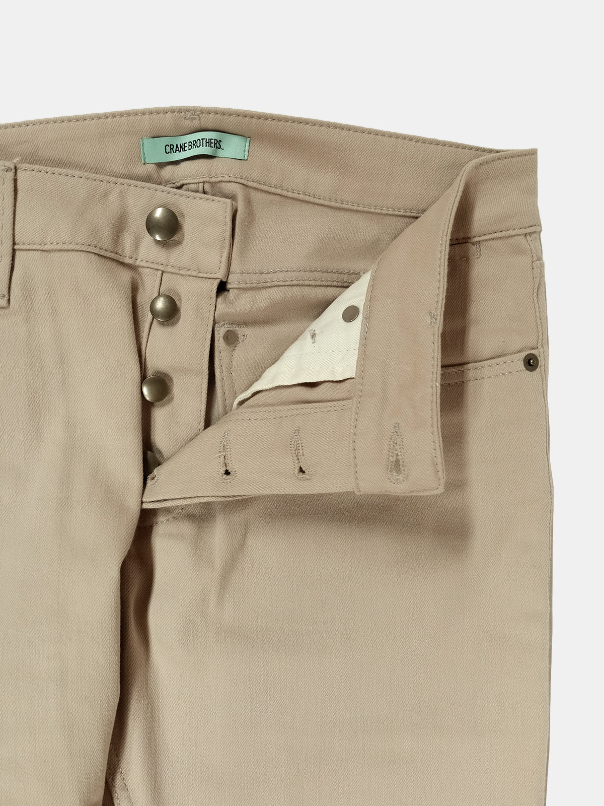 Stretch Cotton Twill Five Pocket Pant - Production Sample - Beige Lucky Last