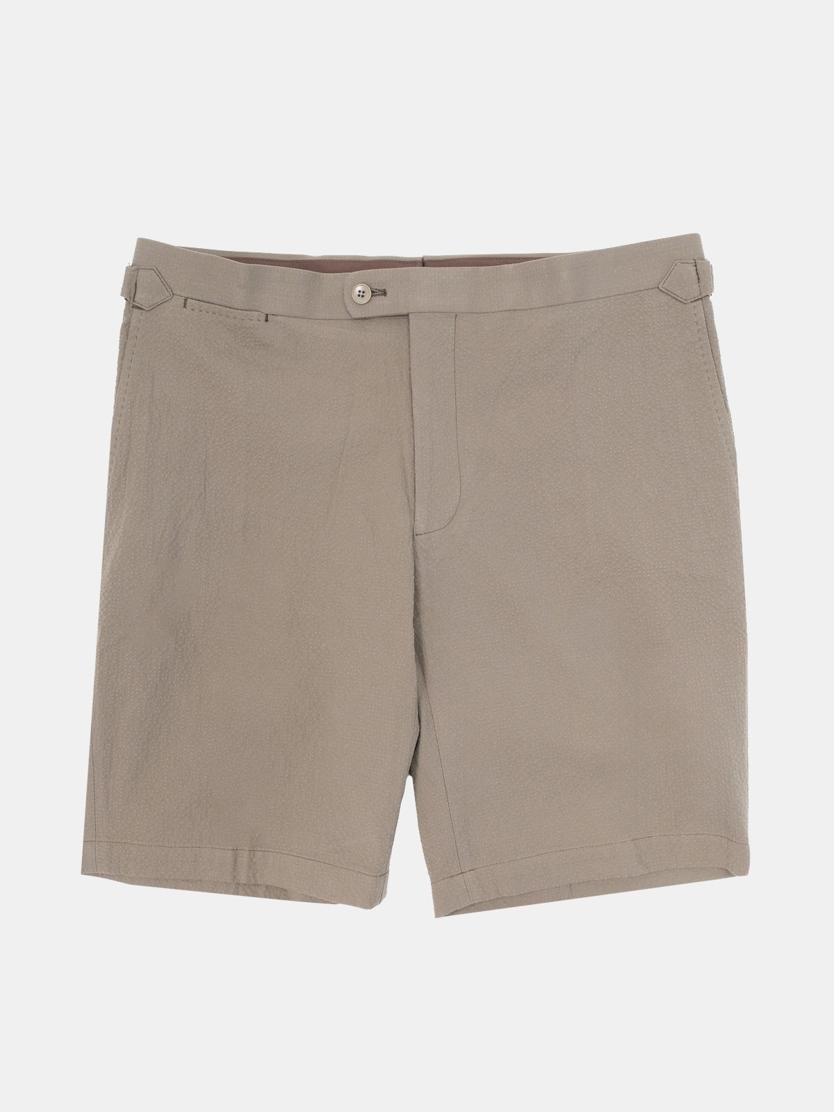 Marmi Bermuda - Taupe Cotton Seersucker