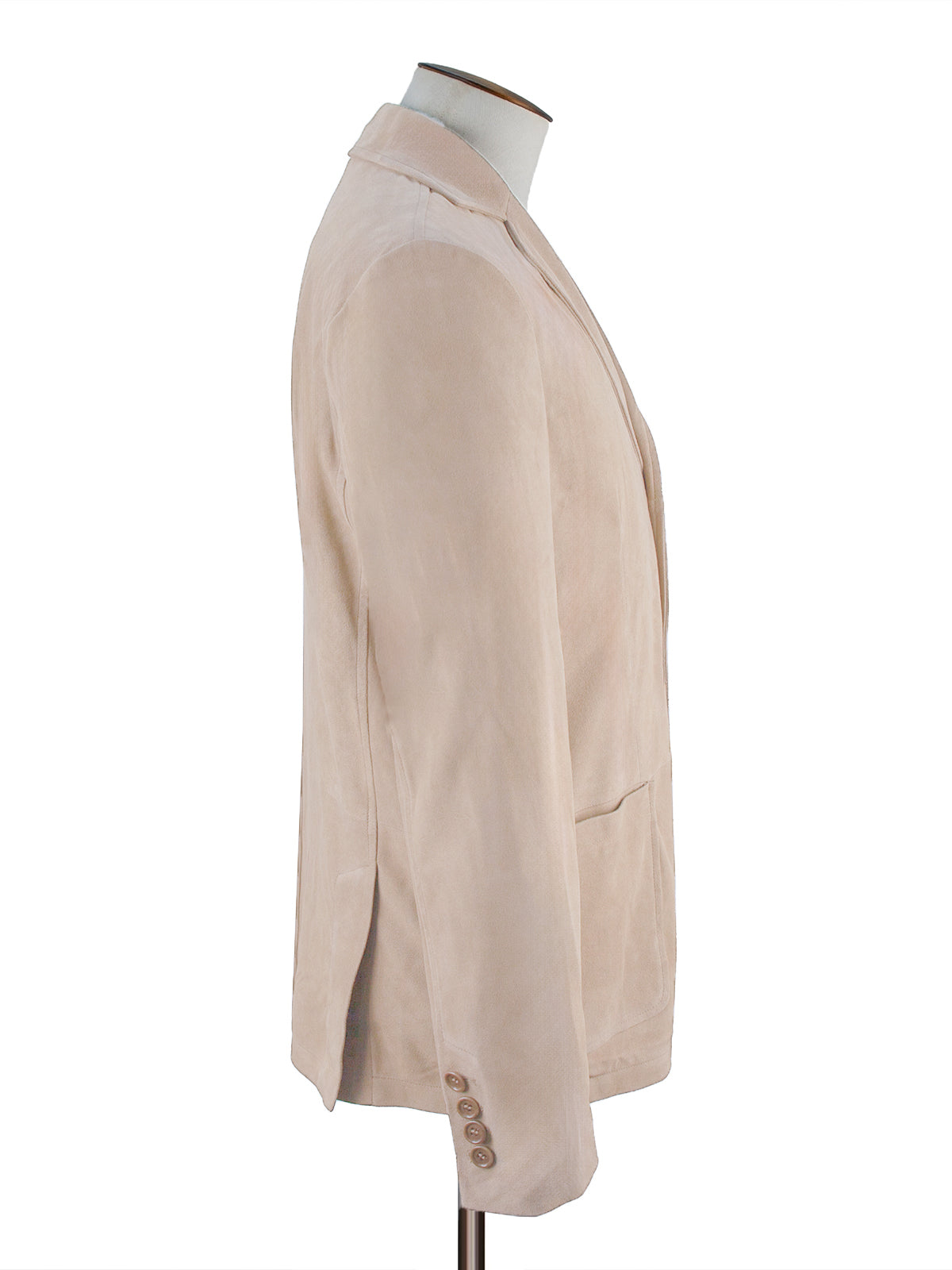 Suede Patch Pocket Jacket - Beige  Production Sample