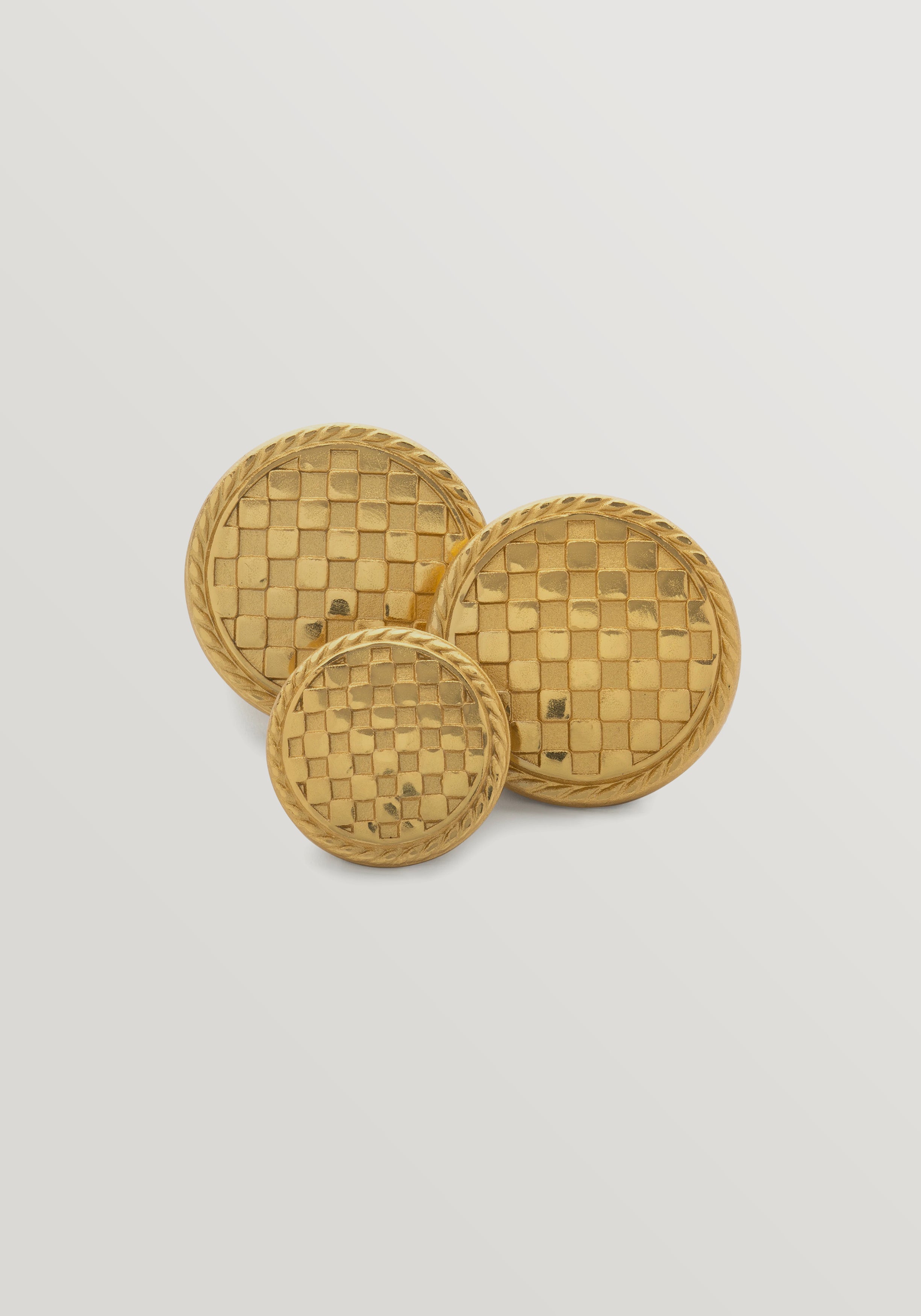 Benson & Clegg Checkerboard Blazer Button Set - Gold