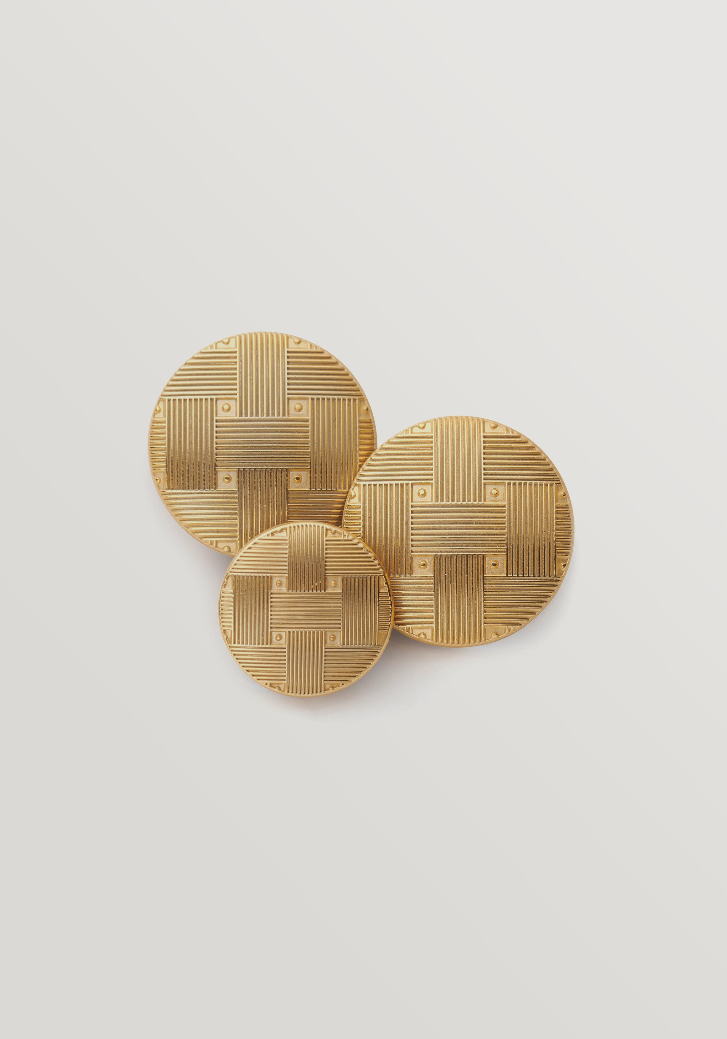 Benson & Clegg Coarse Weave Blazer Button Set - Gold