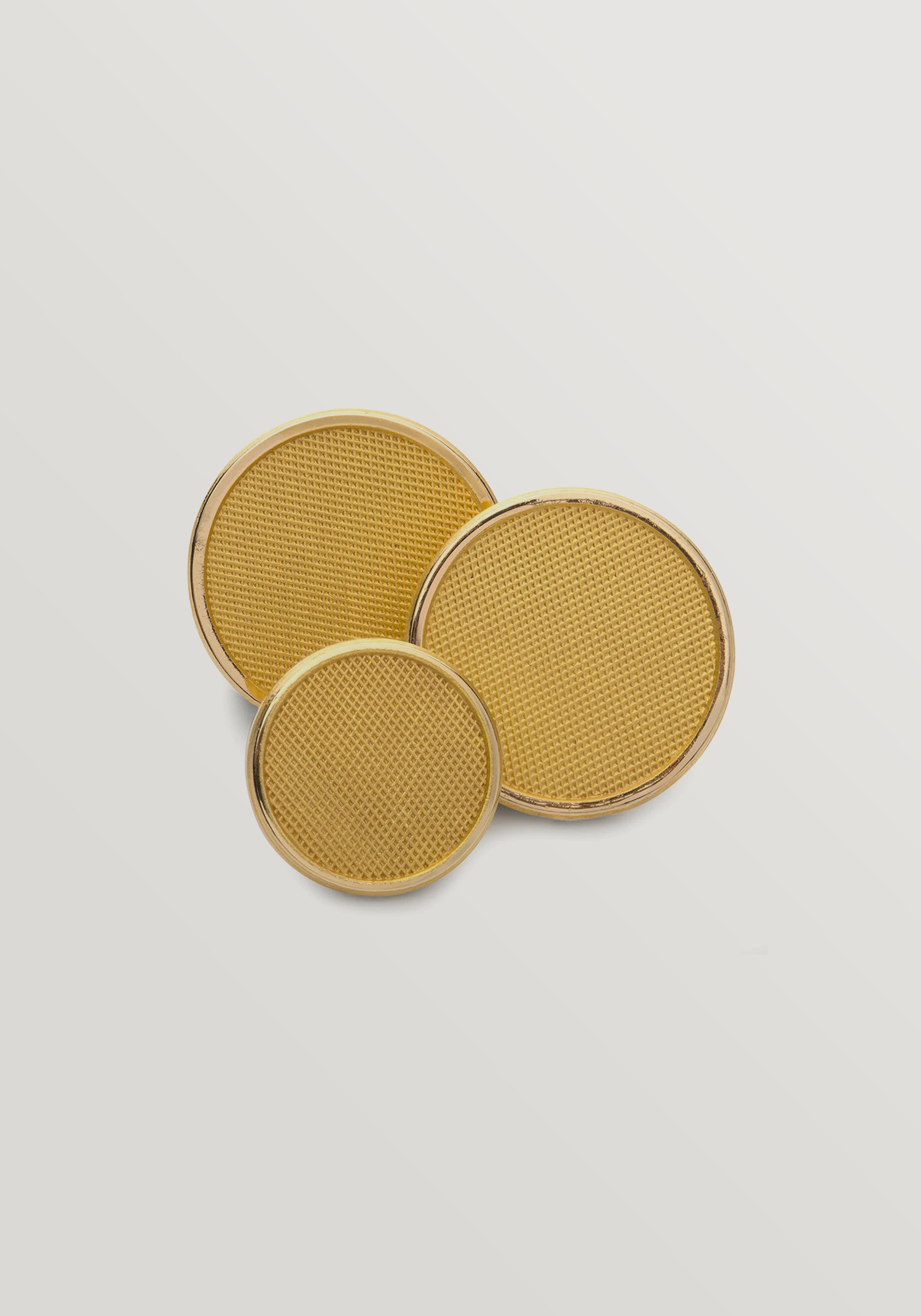 Benson & Clegg Diamond Weave Blazer Button Set - Gold