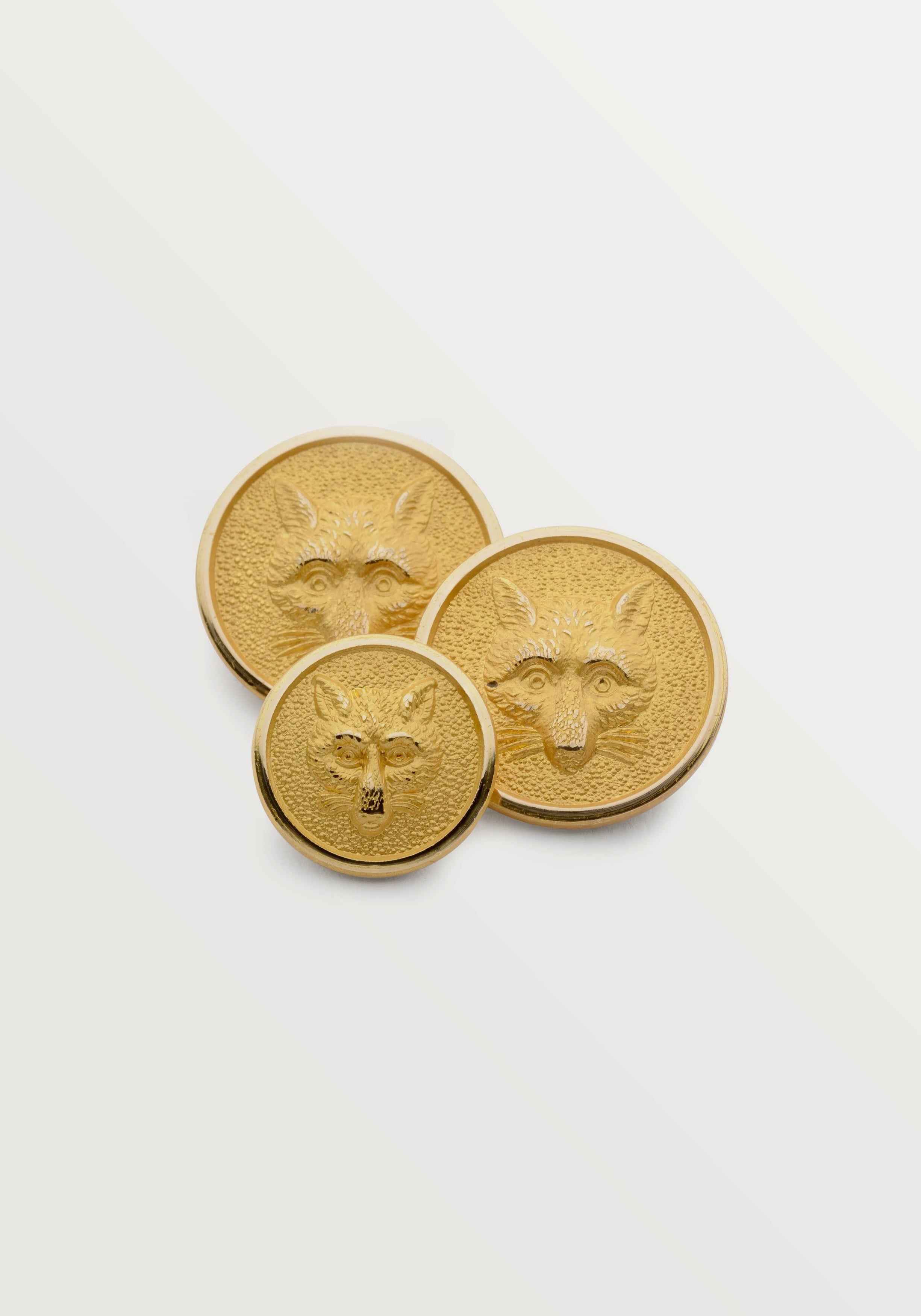 Benson & Clegg Fox Mask Blazer Button Set - Gold