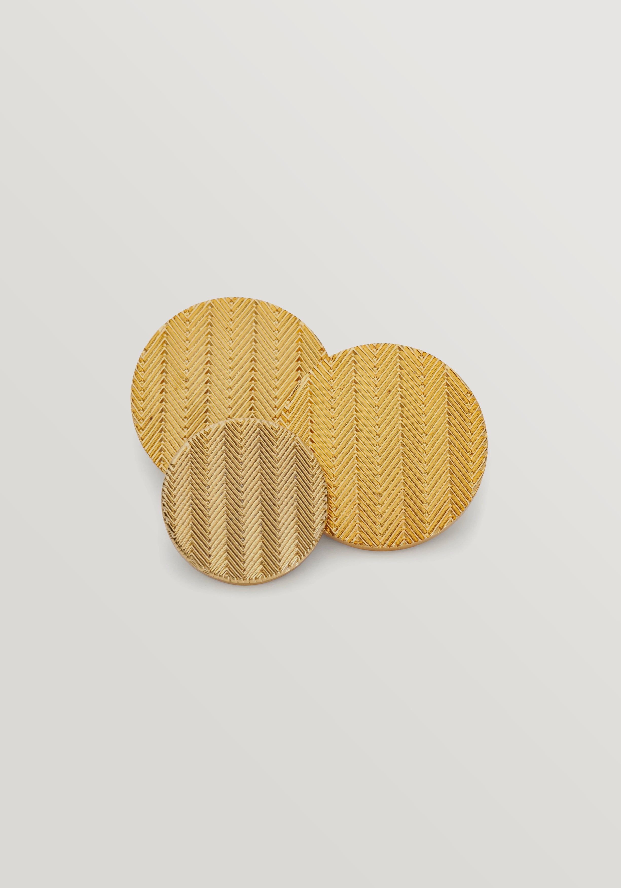 Benson & Clegg Herringbone Blazer Button Set - Gold