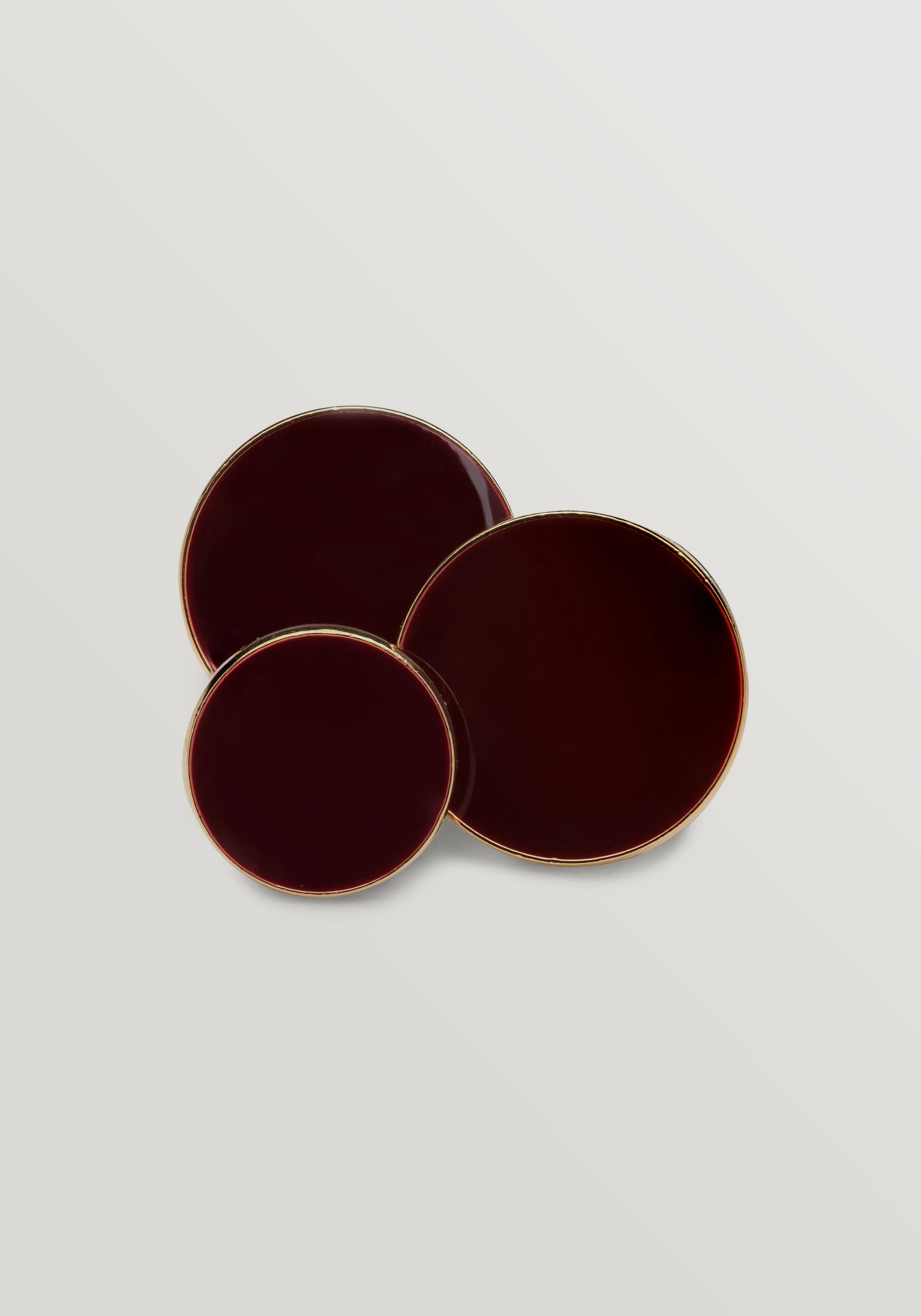 Benson & Clegg Plain Blazer Button Set - Red Enamel