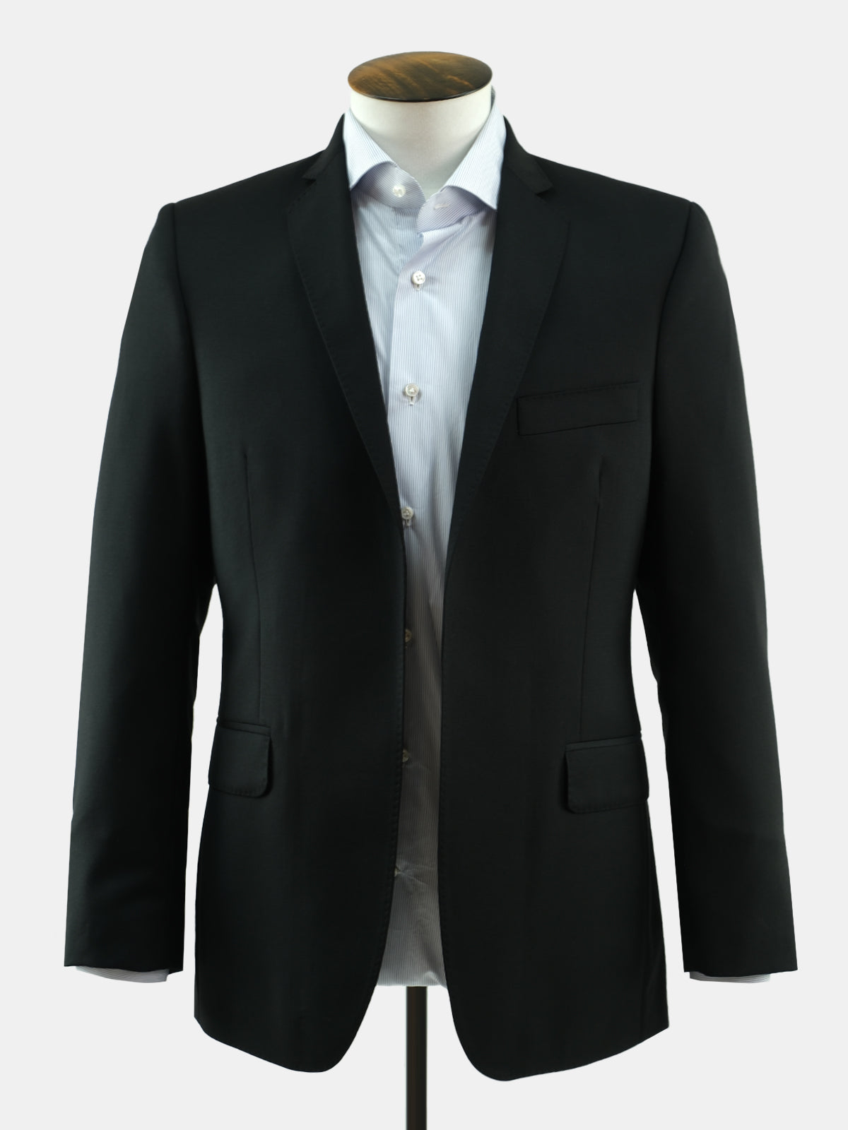 Black Wool Notch Lapel Dinner Jacket - LUCKY LAST