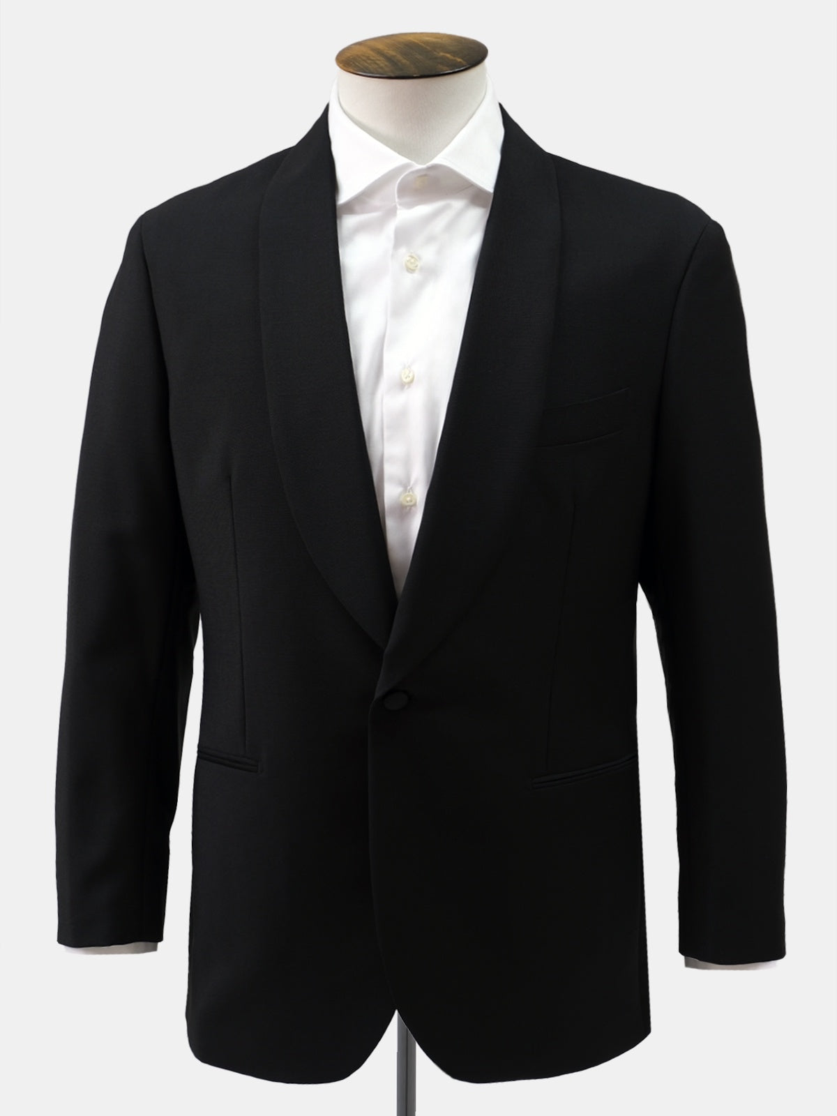 Black Wool Shawl Lapel Regular Fit Jacket Production Sample - LUCKY LAST