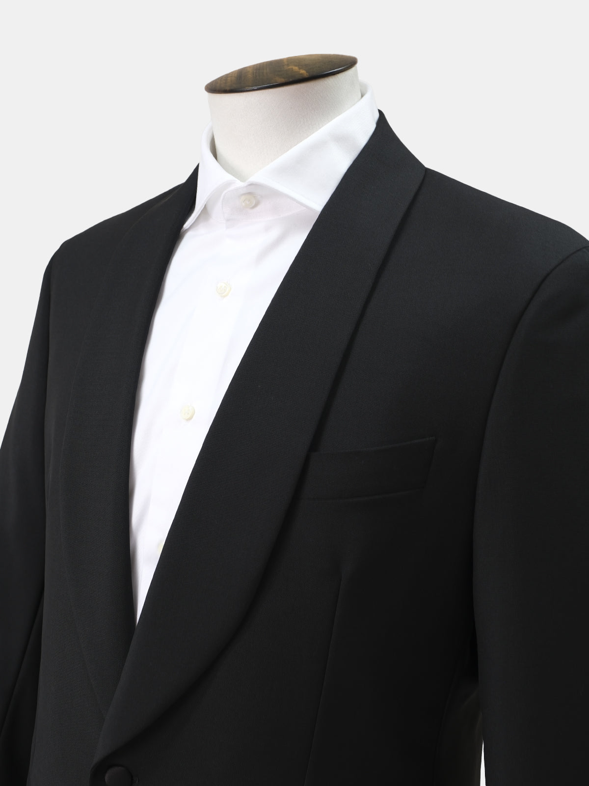 Black Wool Shawl Lapel Regular Fit Jacket Production Sample - LUCKY LAST