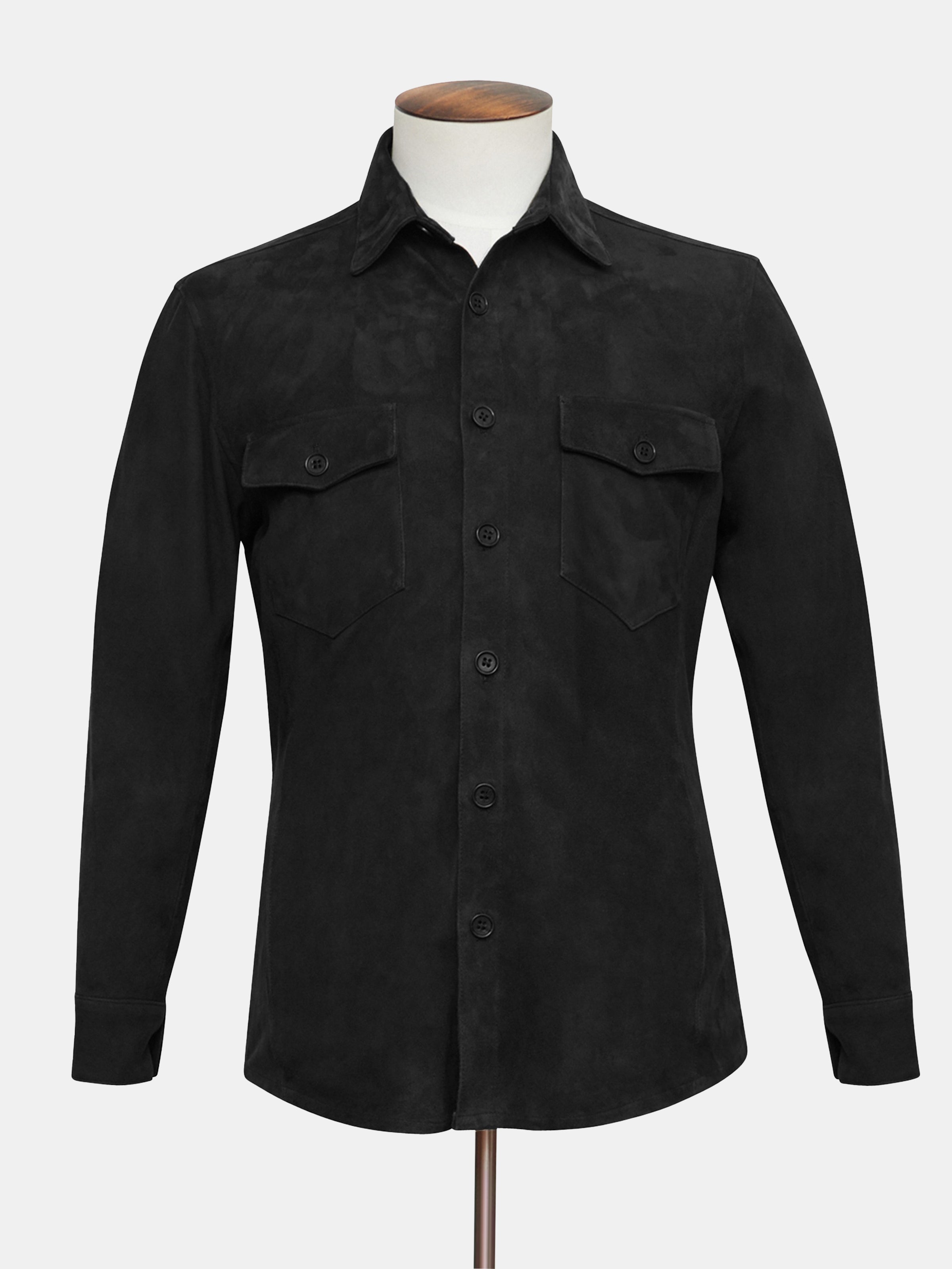 Suede Overshirt - Black