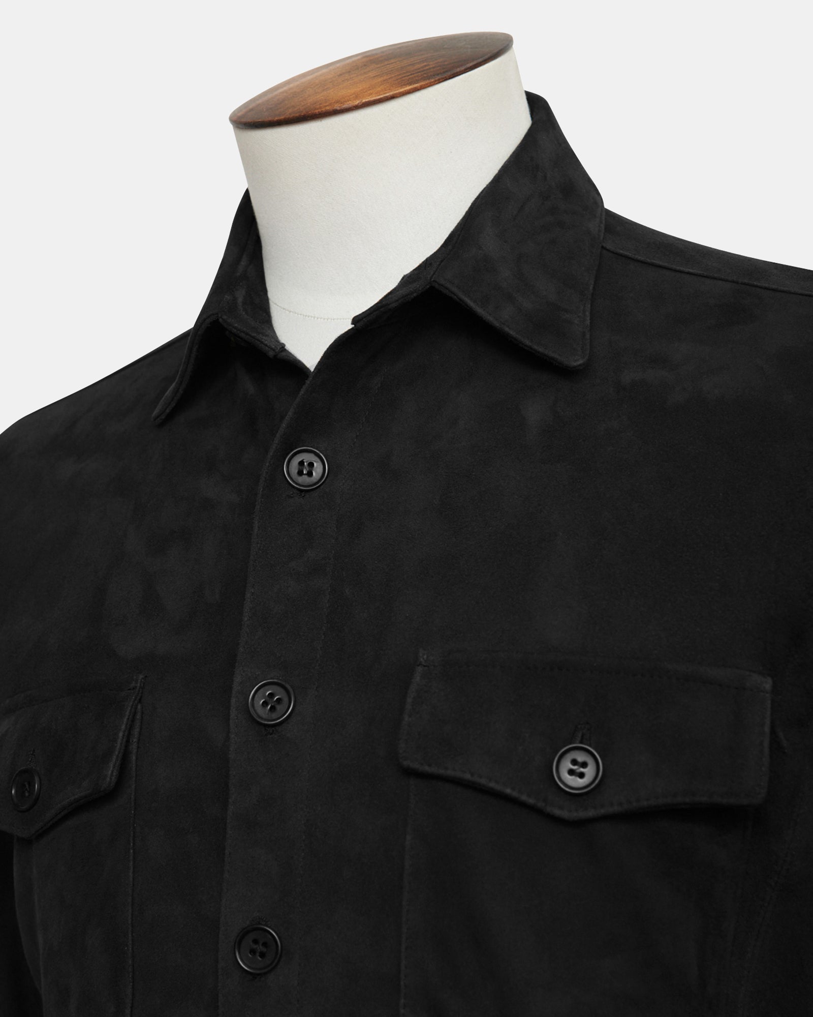 Suede Overshirt - Black
