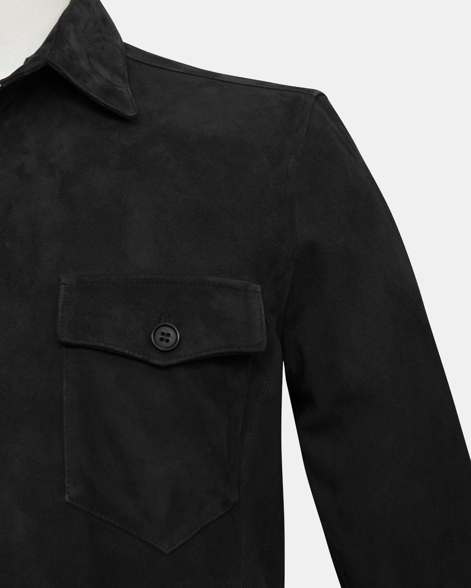 Suede Overshirt - Black