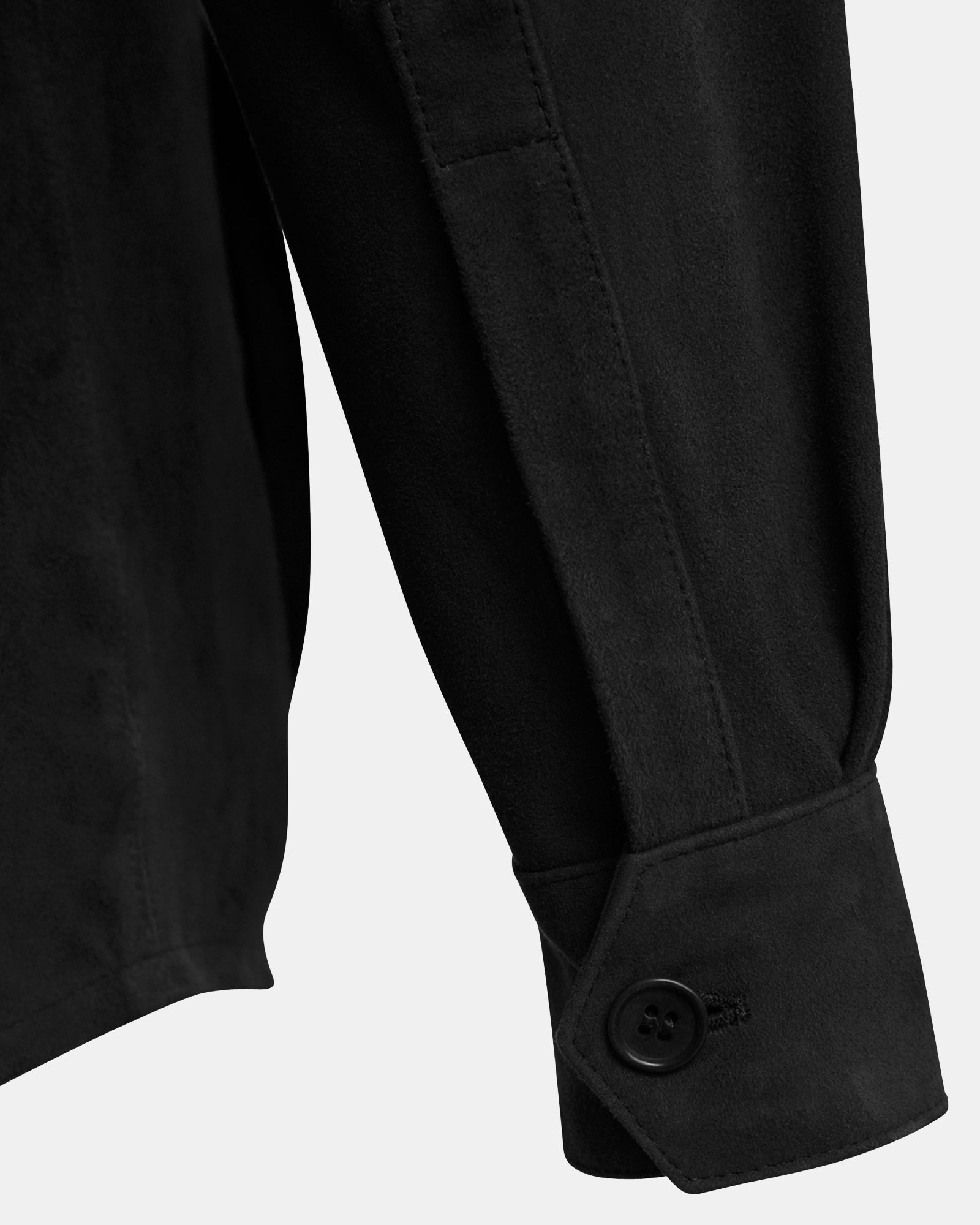 Suede Overshirt - Black