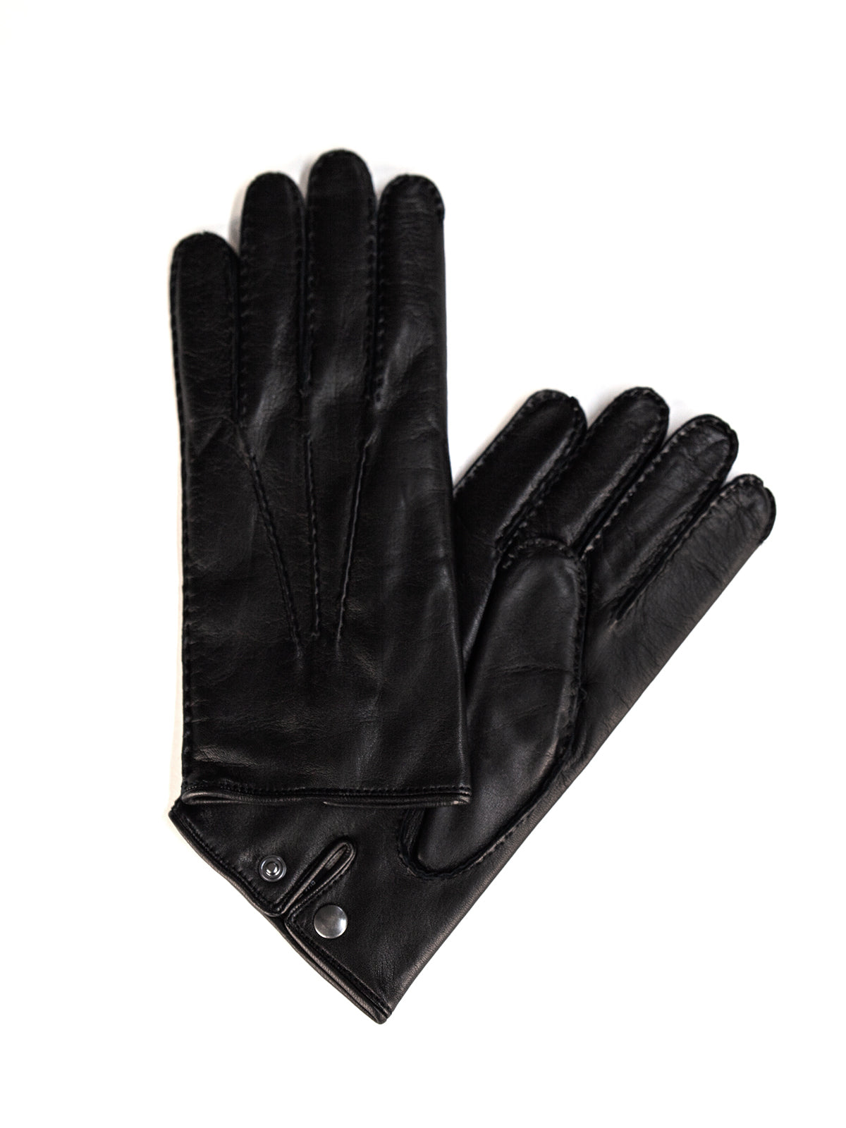 Cashmere-Lined Nappa Leather Gloves - Black | 