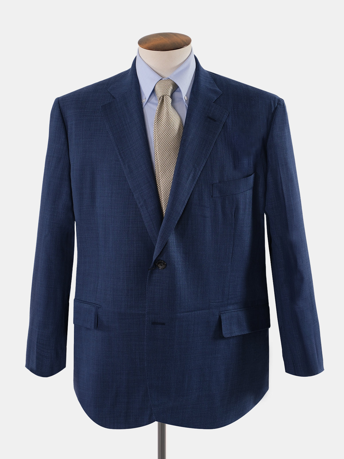 Blue Hopsack Regular Blazer - Production Sample