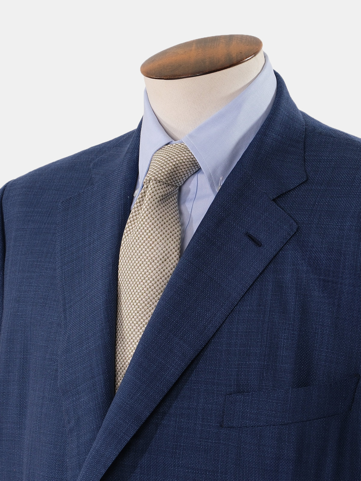 Blue Hopsack Regular Blazer - Production Sample