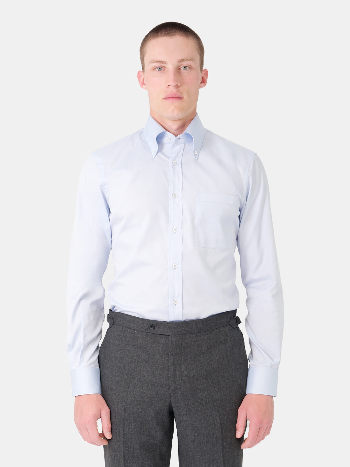 Lightweight Oxford Button Down Shirt - Light Blue