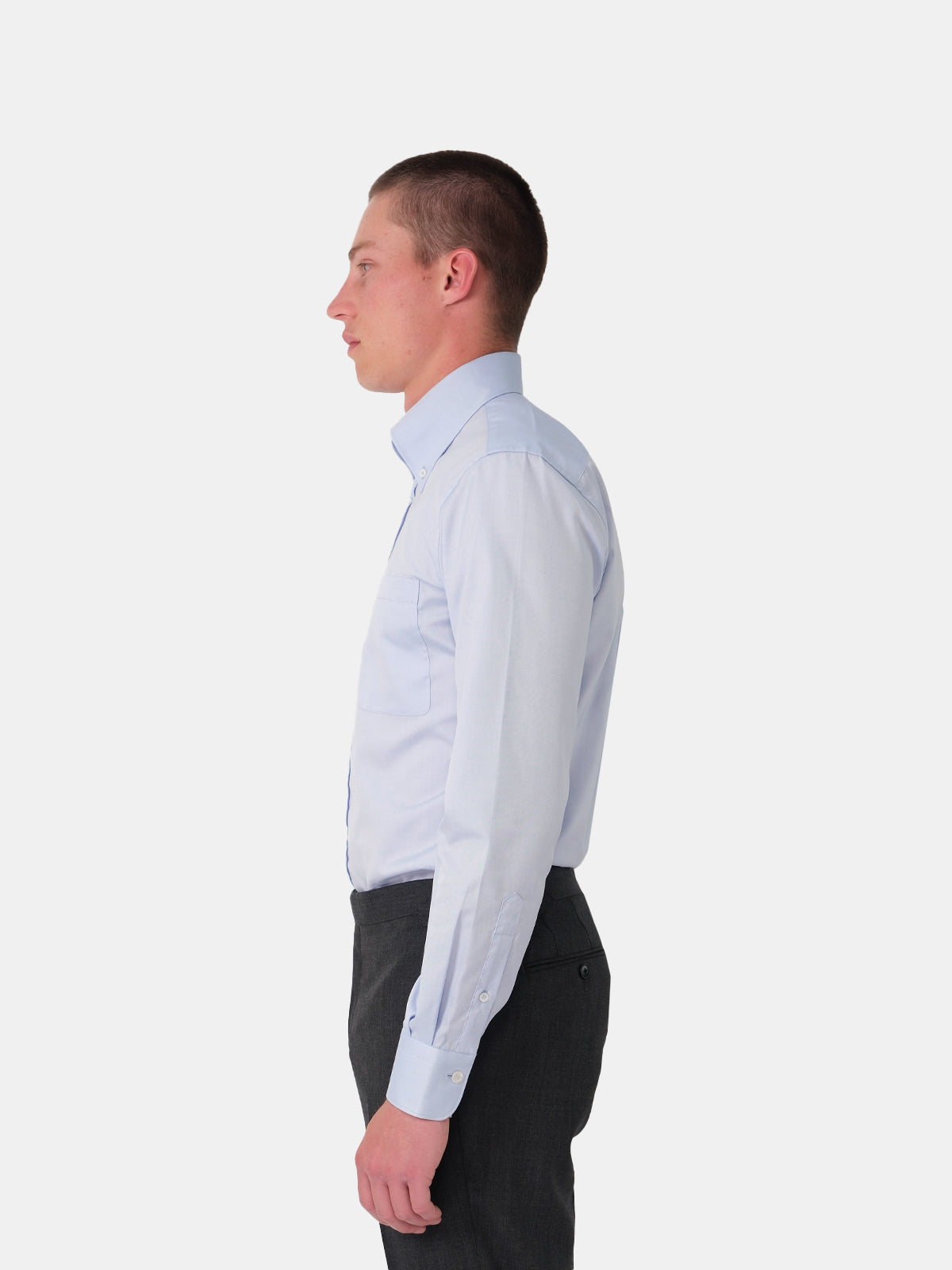 Lightweight Oxford Button Down Shirt - Light Blue