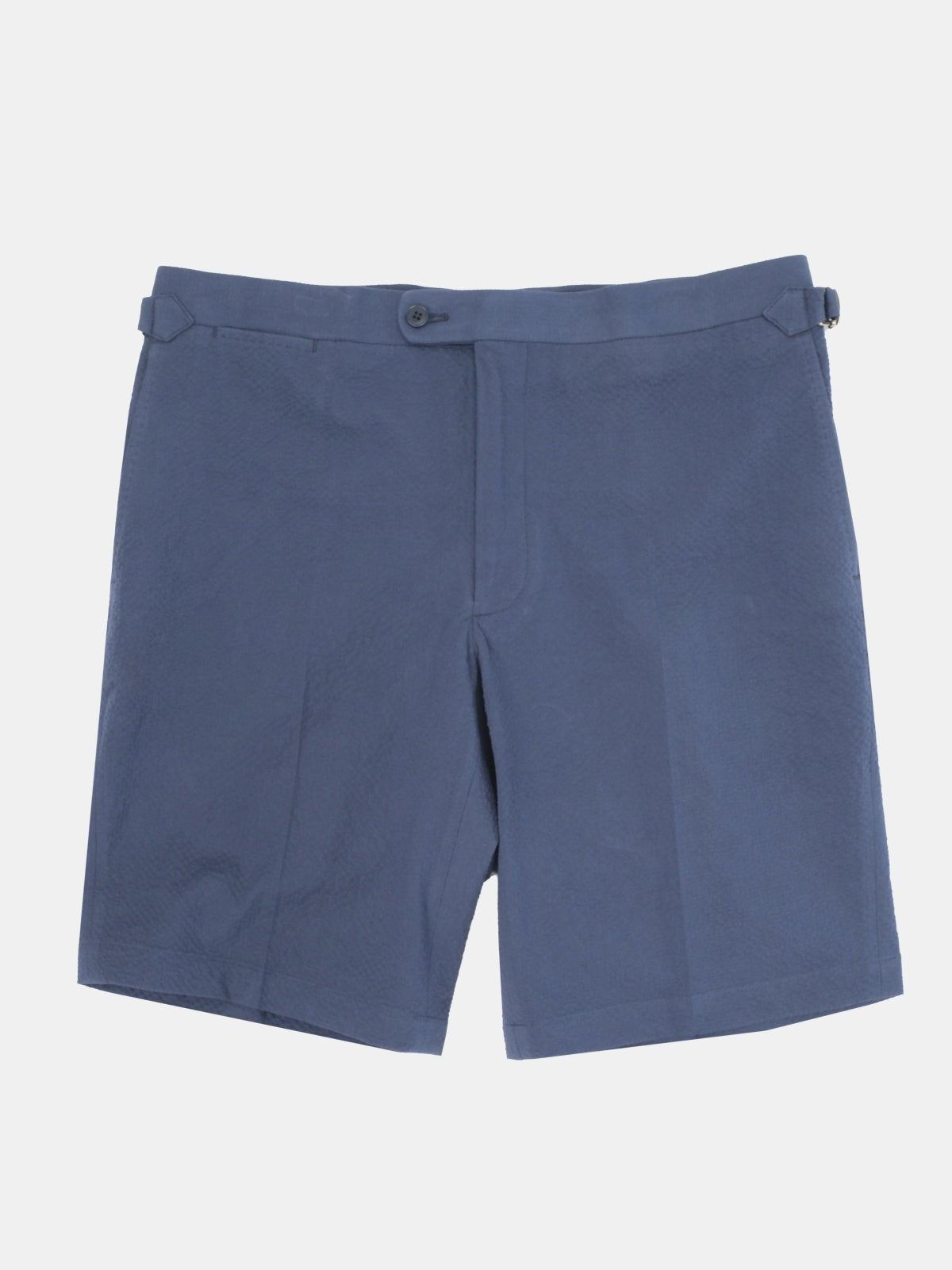 Marmi Bermuda - Mid Blue Cotton Seersucker - Lucky Last